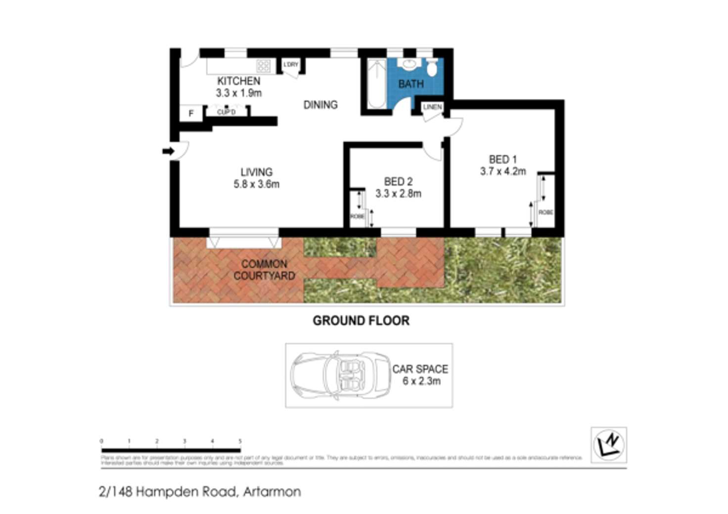 Floorplan of Homely apartment listing, 2/148 Hampden Road, Artarmon NSW 2064