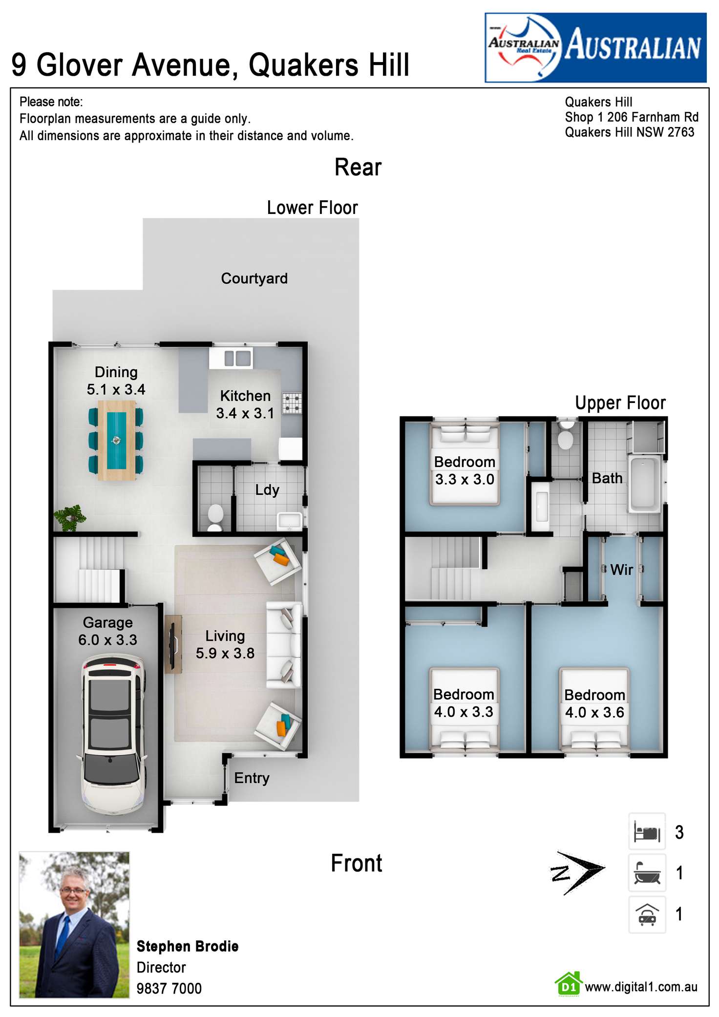 Floorplan of Homely semiDetached listing, 9 Glover Avenue, Quakers Hill NSW 2763