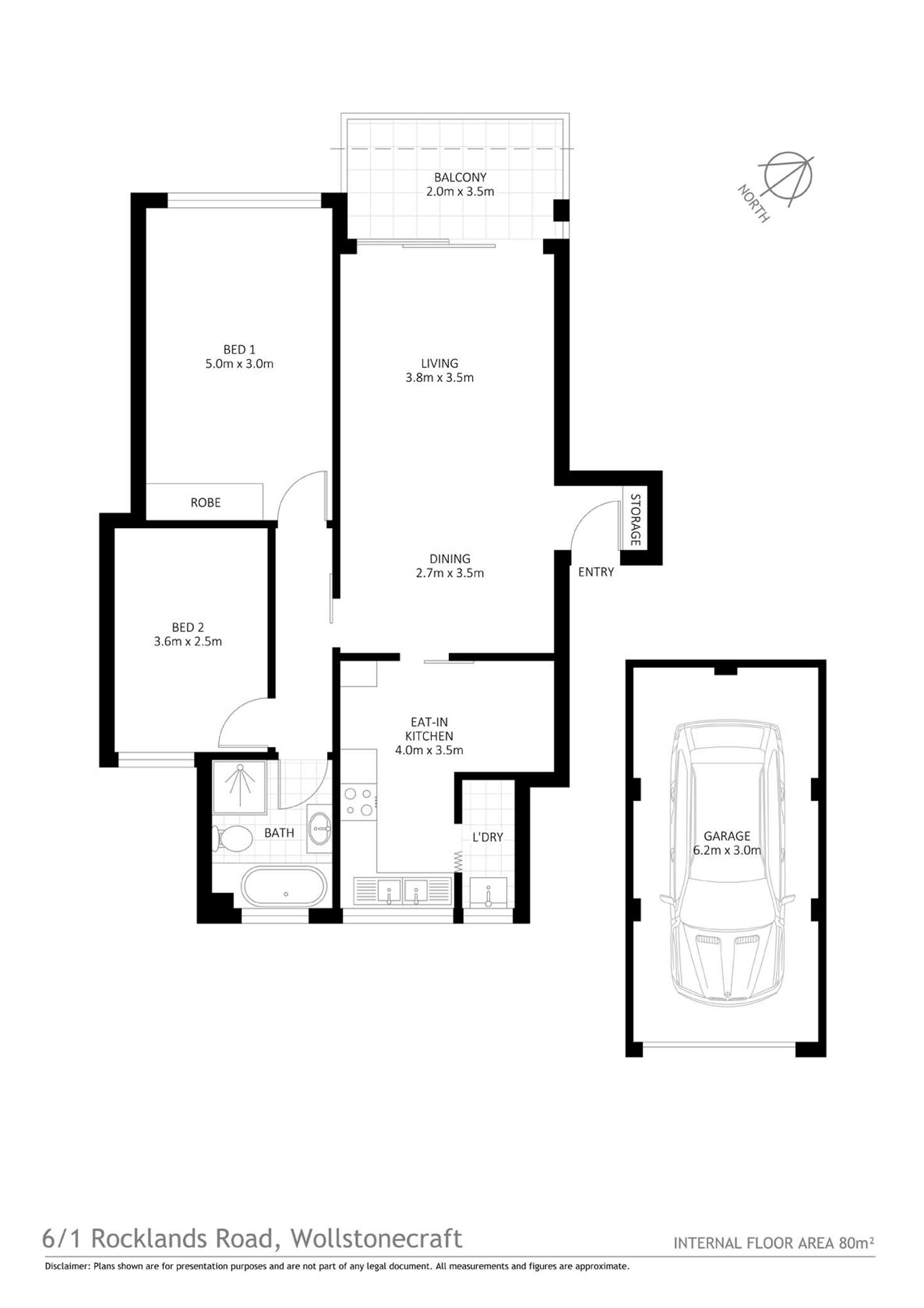 Floorplan of Homely apartment listing, 6/1 Rocklands Road, Wollstonecraft NSW 2065