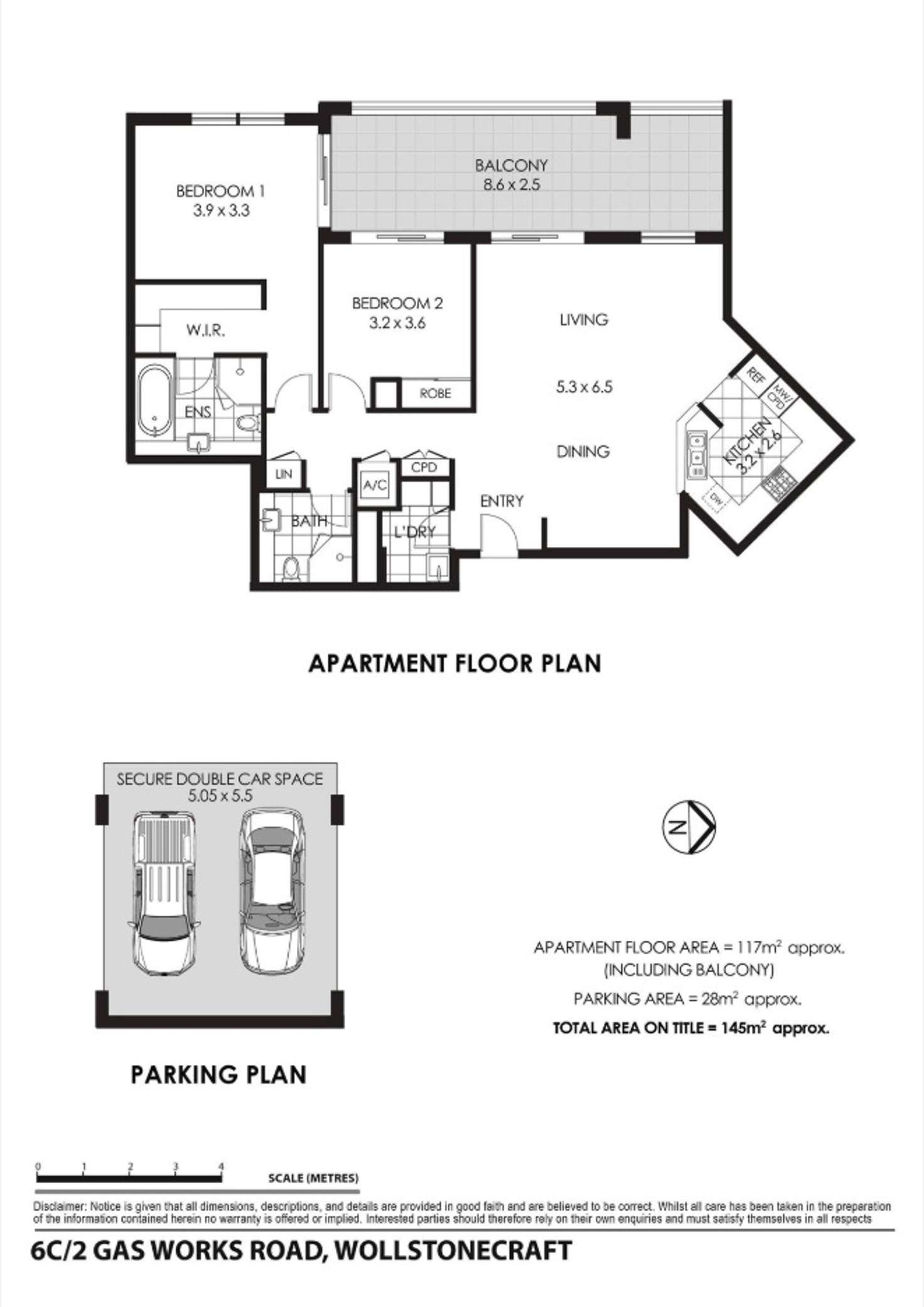 Floorplan of Homely apartment listing, 6C/2 Gas Works Road, Wollstonecraft NSW 2065