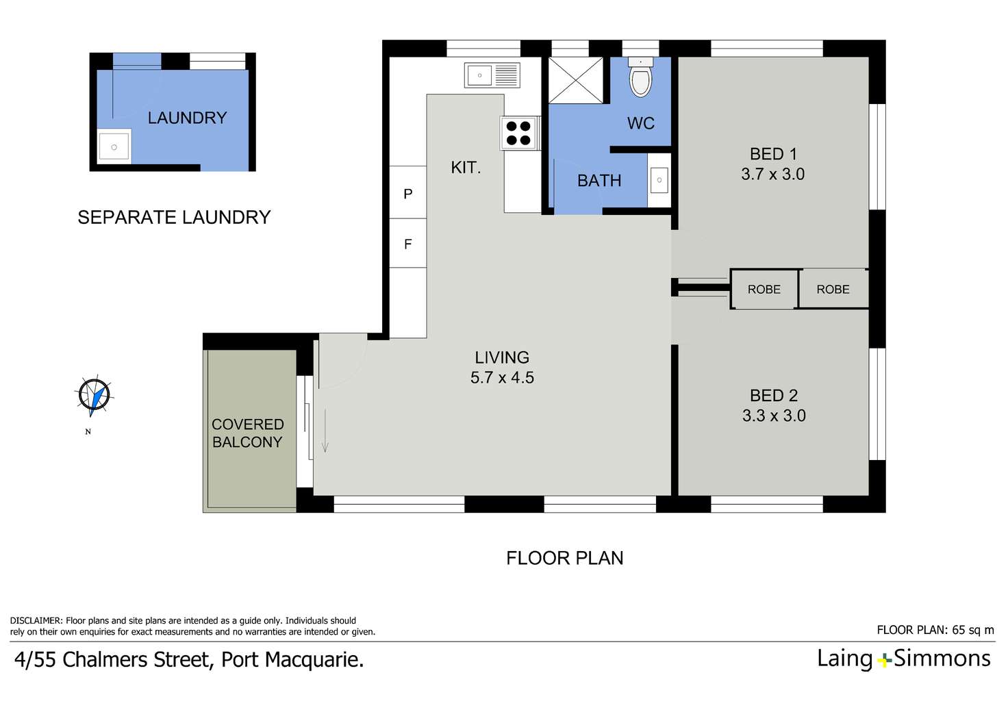 Floorplan of Homely unit listing, 4/55 Chalmers Street, Port Macquarie NSW 2444