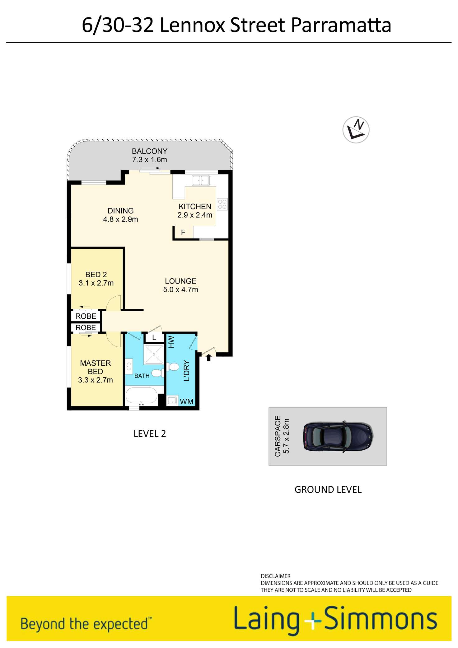Floorplan of Homely unit listing, 6/30-32 Lennox Street, Parramatta NSW 2150