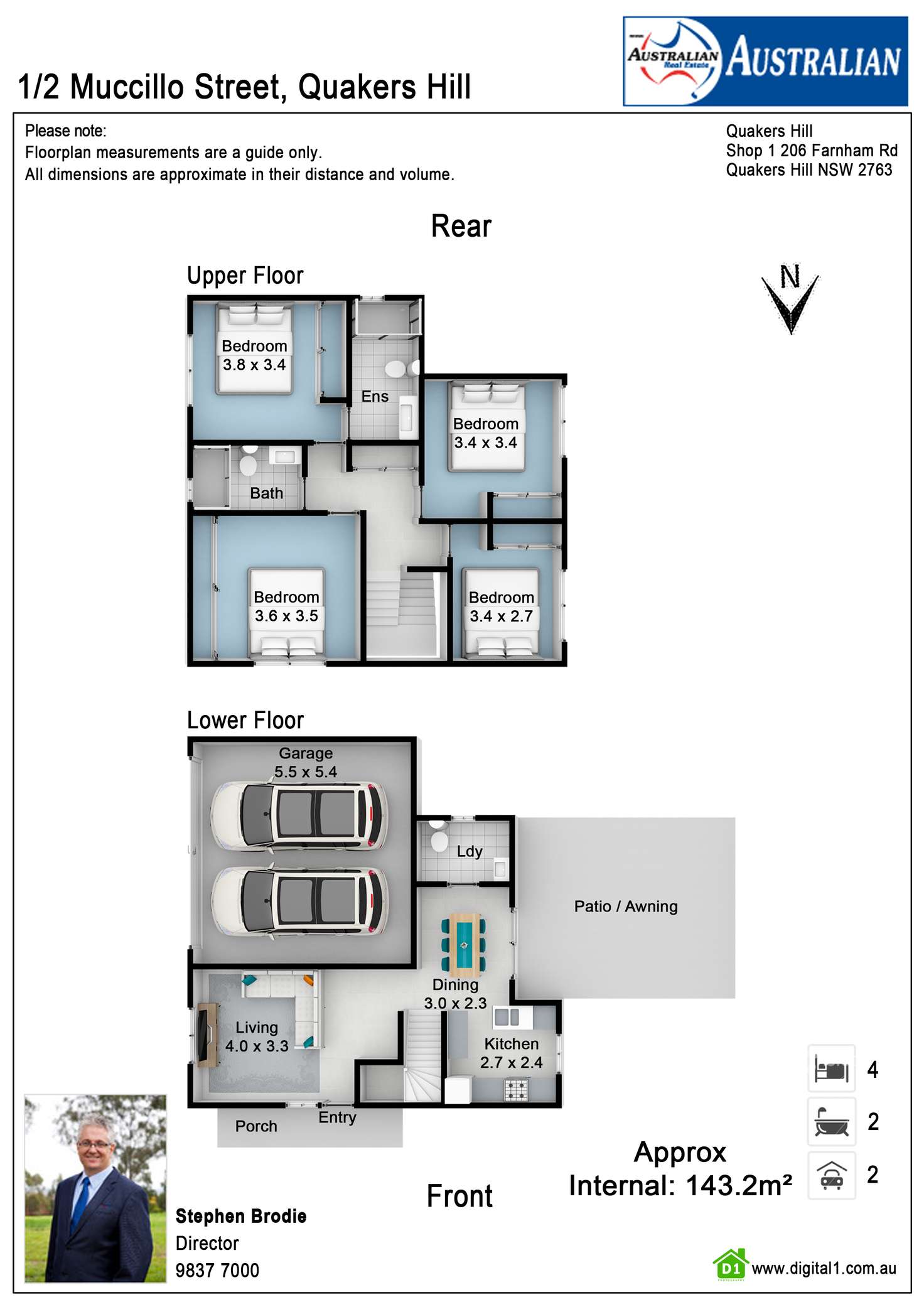 Floorplan of Homely house listing, 1/2 Muccillo Street, Quakers Hill NSW 2763