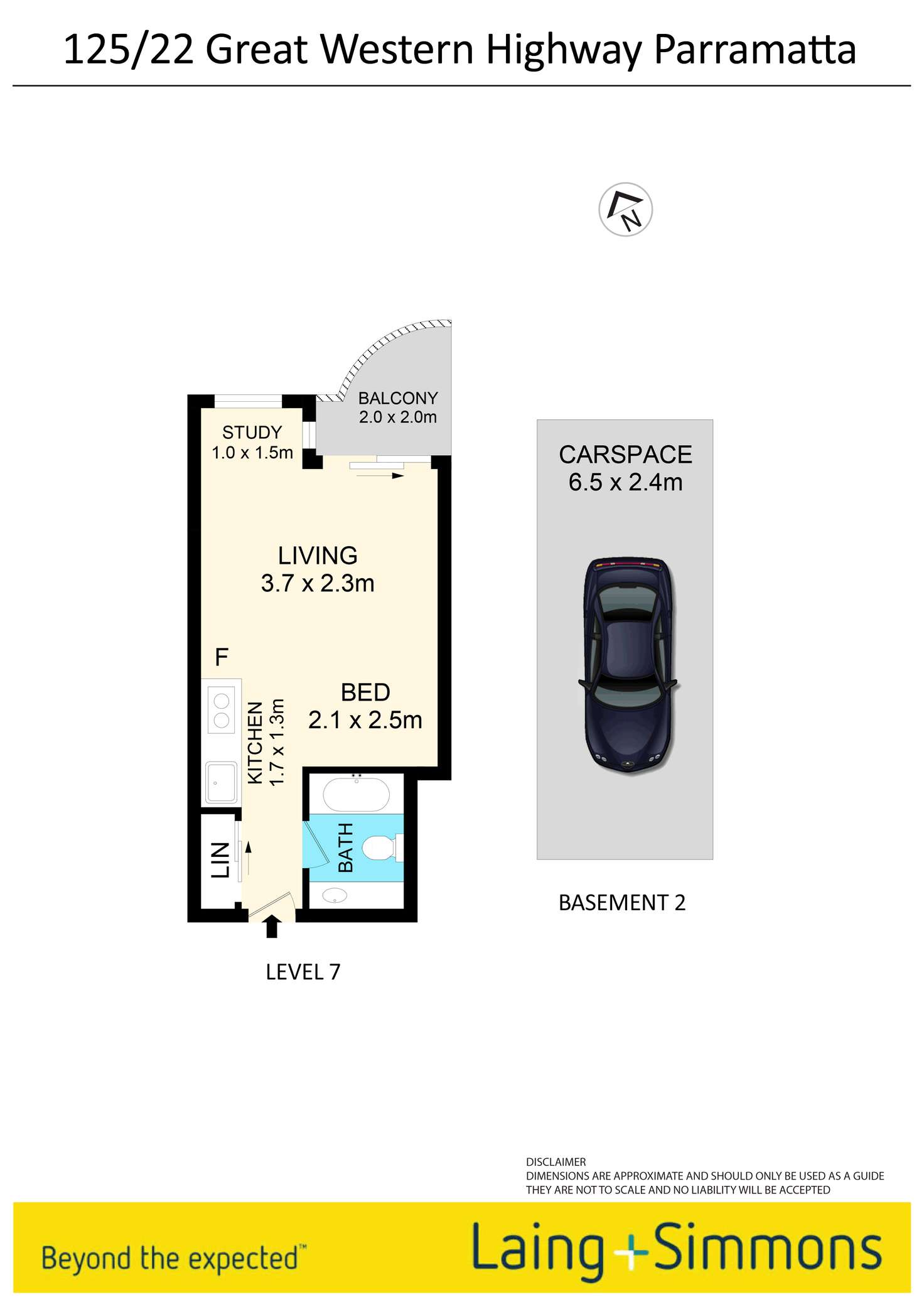Floorplan of Homely studio listing, 125/22 Great Western Highway, Parramatta NSW 2150