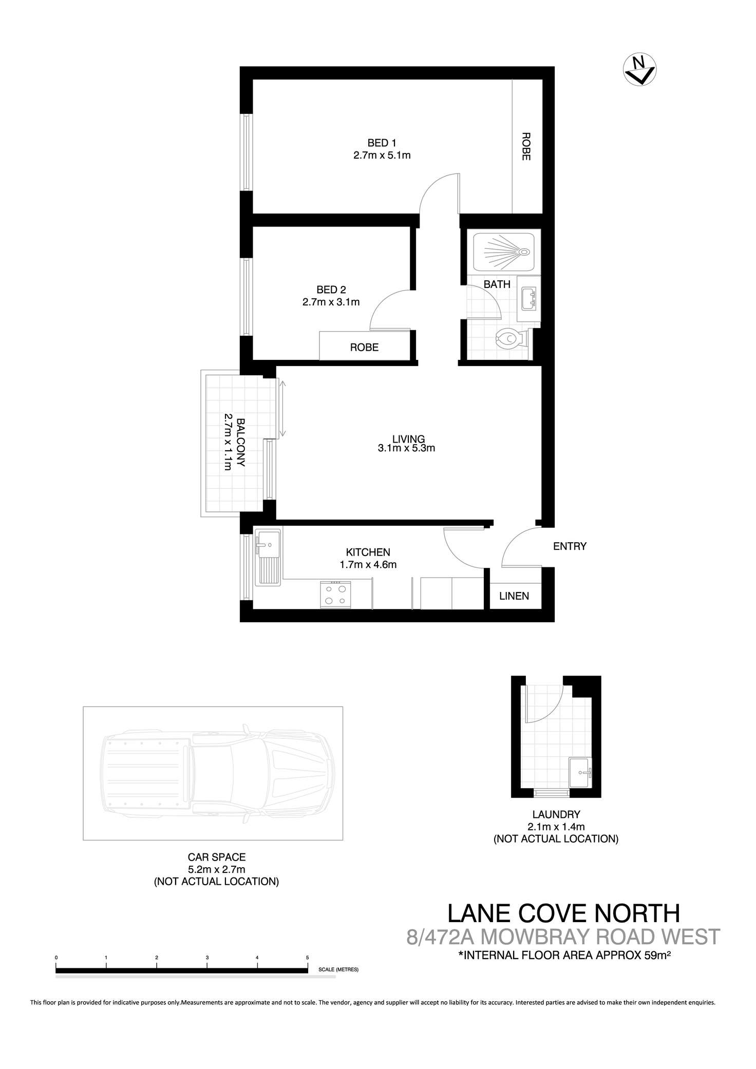 Floorplan of Homely apartment listing, 8/472A Mowbray Road West, Lane Cove North NSW 2066