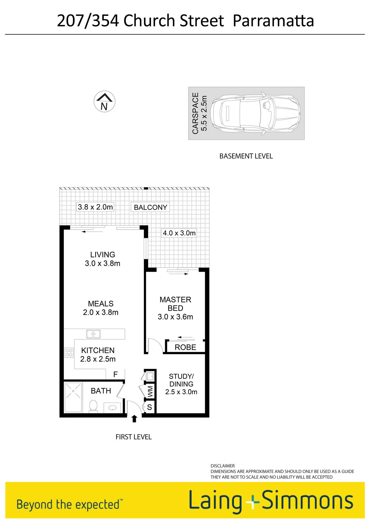 Floorplan of Homely unit listing, 207/354 Church Street, Parramatta NSW 2150