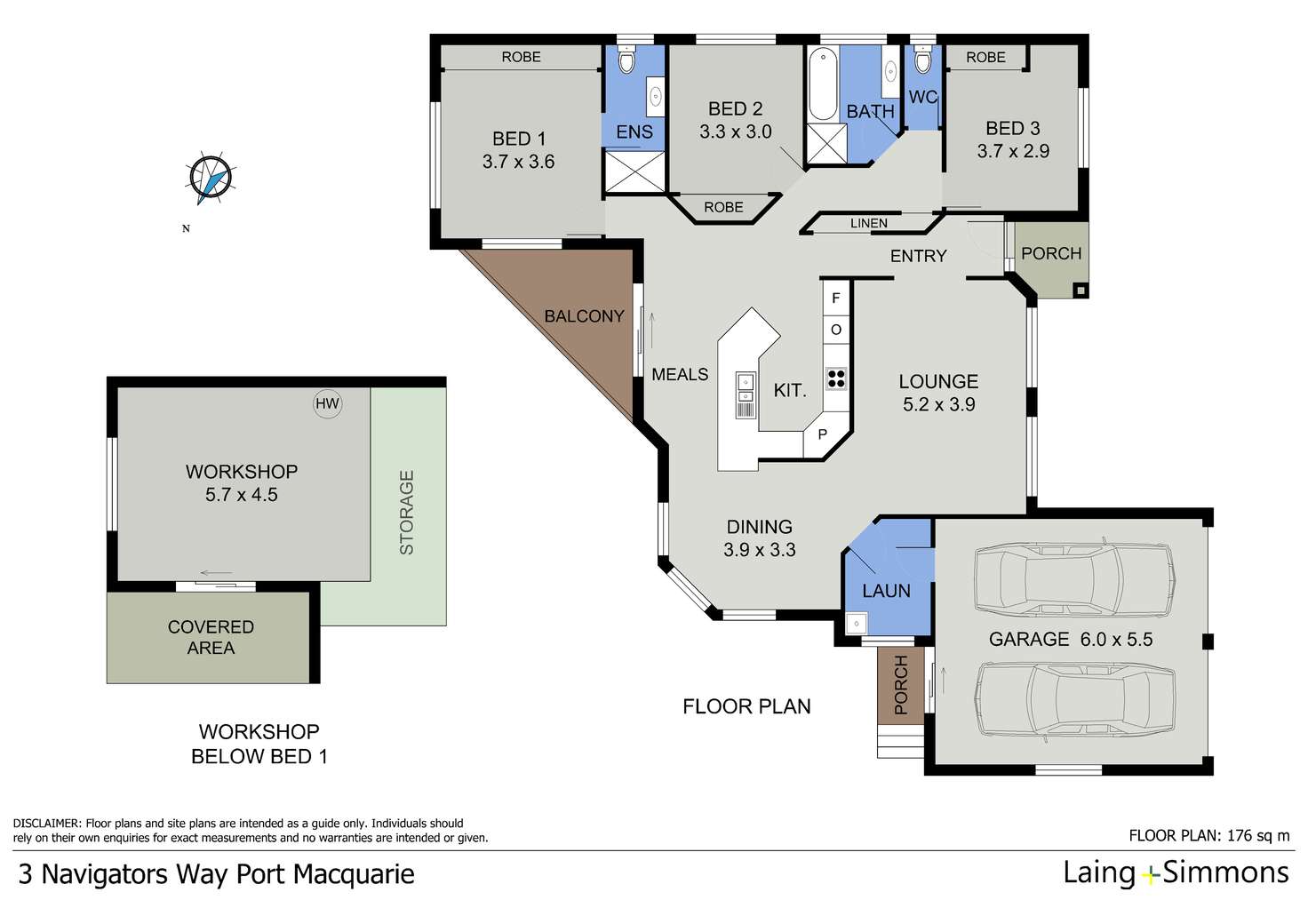 Floorplan of Homely house listing, 3 Navigators Ways, Port Macquarie NSW 2444
