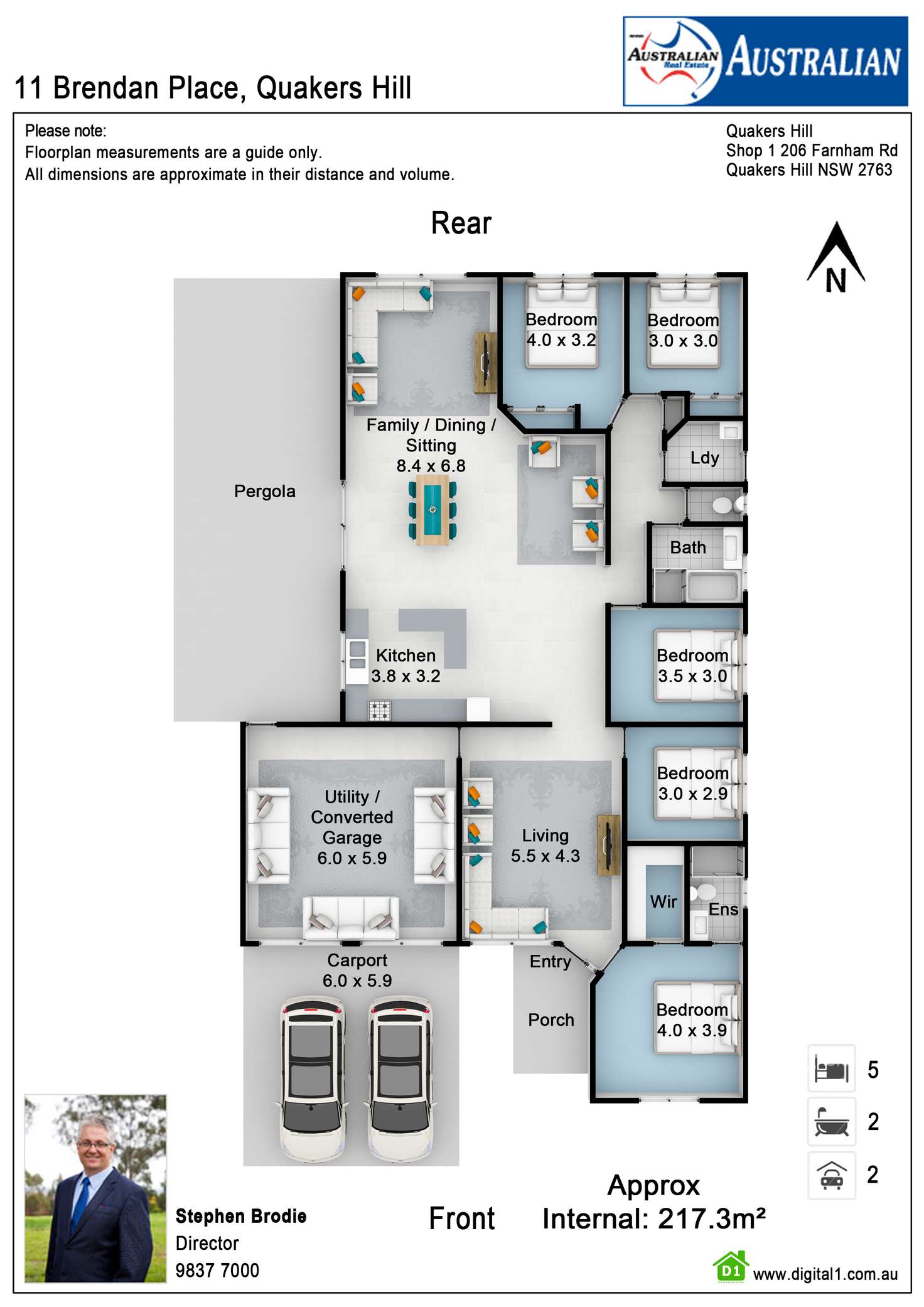 Floorplan of Homely house listing, 11 Brendan Place, Quakers Hill NSW 2763