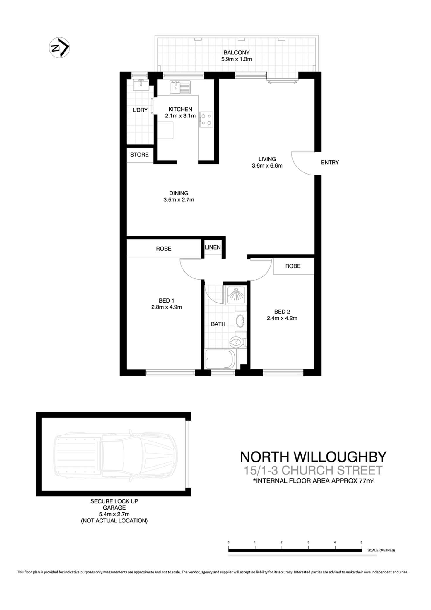 Floorplan of Homely apartment listing, 15/1-3 Church St, Willoughby NSW 2068