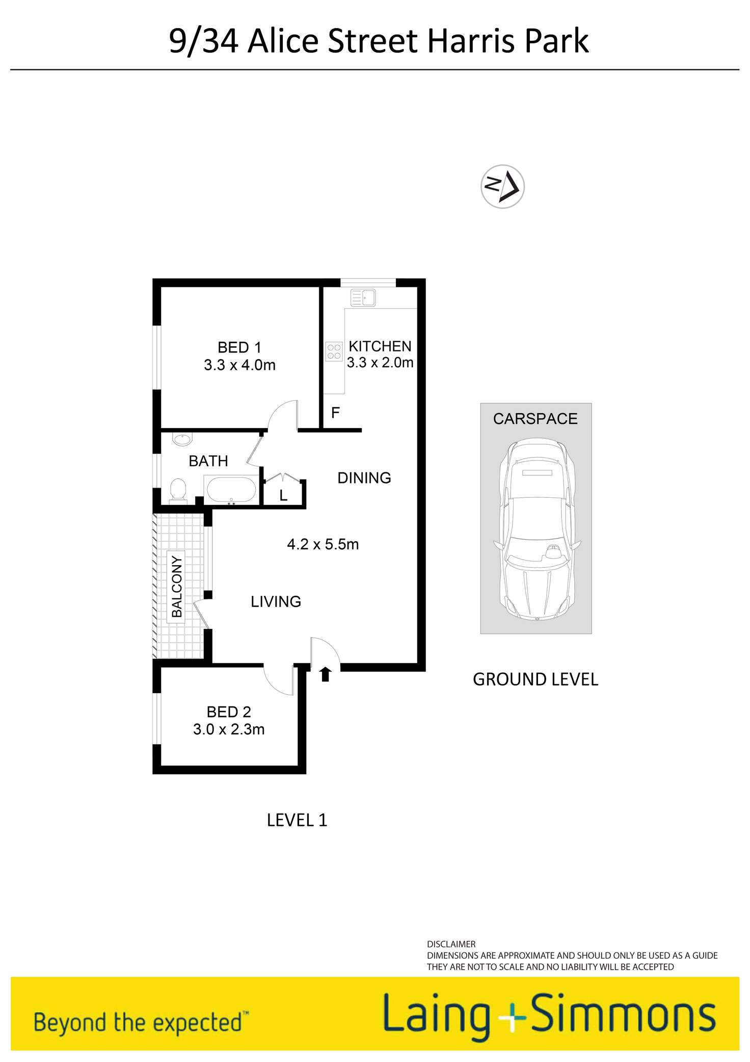 Floorplan of Homely unit listing, 9/34 Alice Street, Harris Park NSW 2150