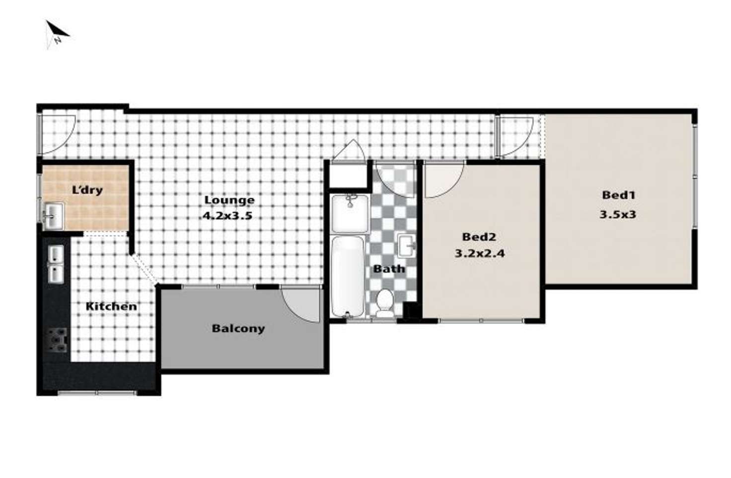 Floorplan of Homely apartment listing, 3/25 Haynes Street, Penrith NSW 2750