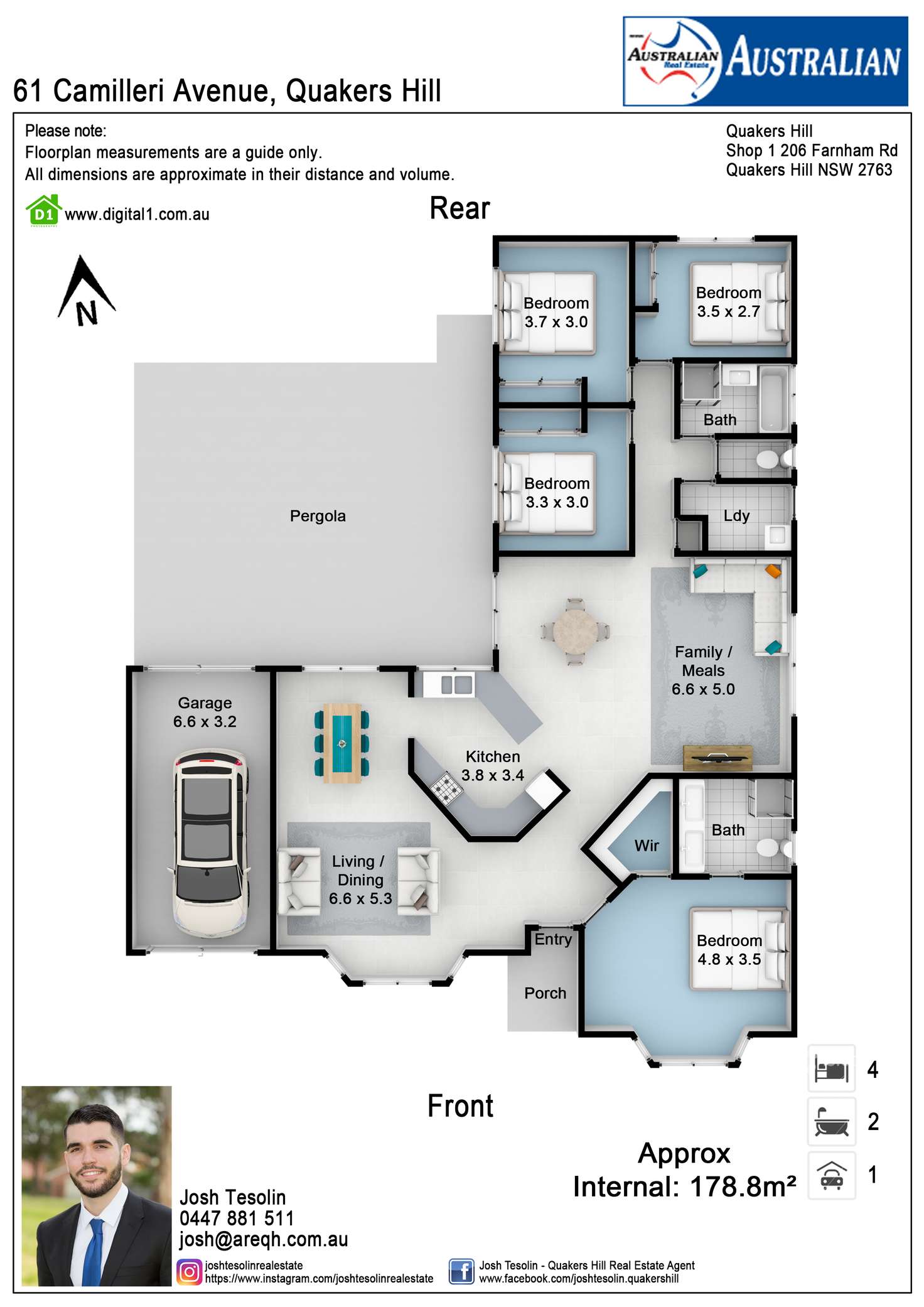 Floorplan of Homely house listing, 61 Camilleri Avenue, Quakers Hill NSW 2763