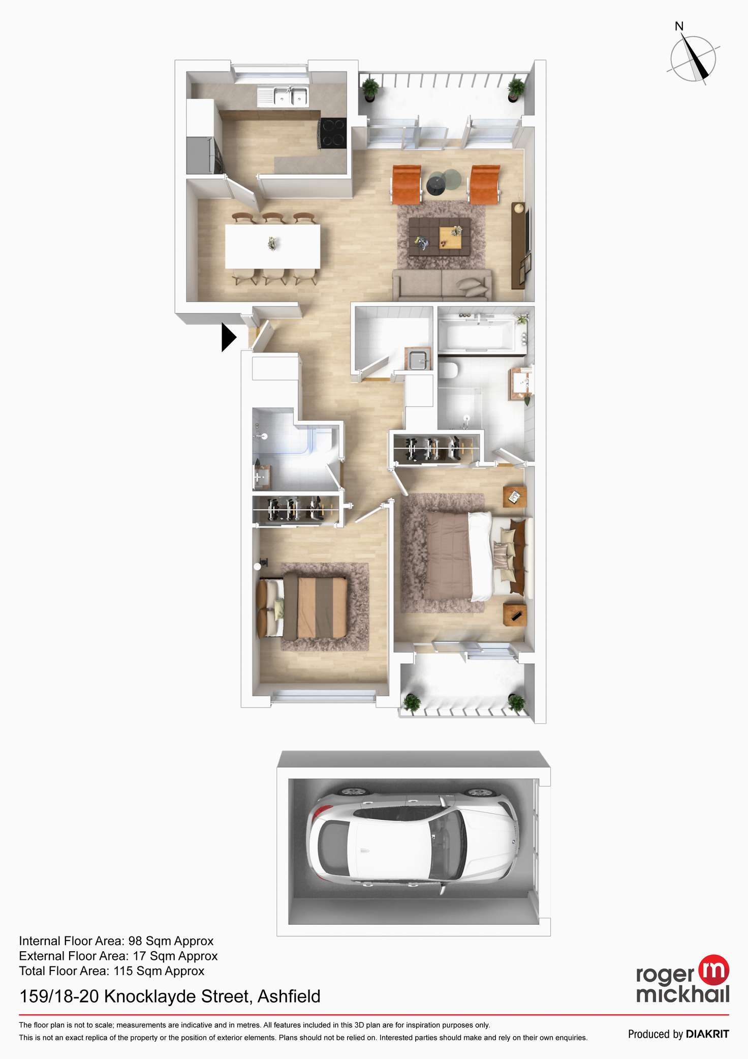 Floorplan of Homely apartment listing, 159/18-20 Knocklayde Street, Ashfield NSW 2131