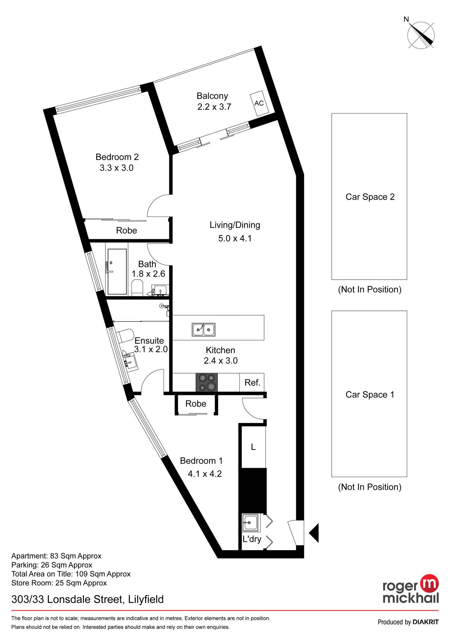 Floorplan of Homely apartment listing, 303/33 Lonsdale Street, Lilyfield NSW 2040