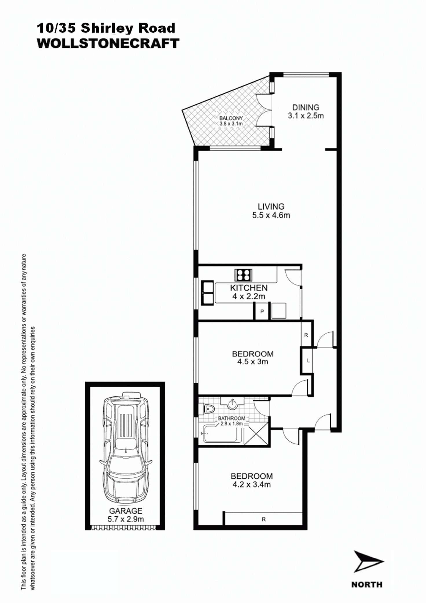 Floorplan of Homely unit listing, 10/35 Shirley Road, Wollstonecraft NSW 2065