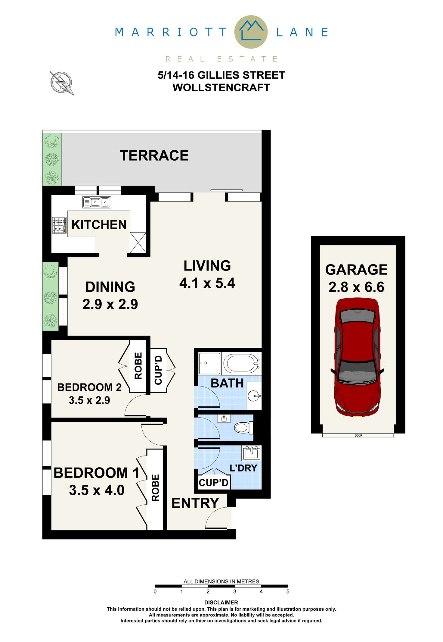 Floorplan of Homely unit listing, 5/14-16 Gillies Street, Wollstonecraft NSW 2065