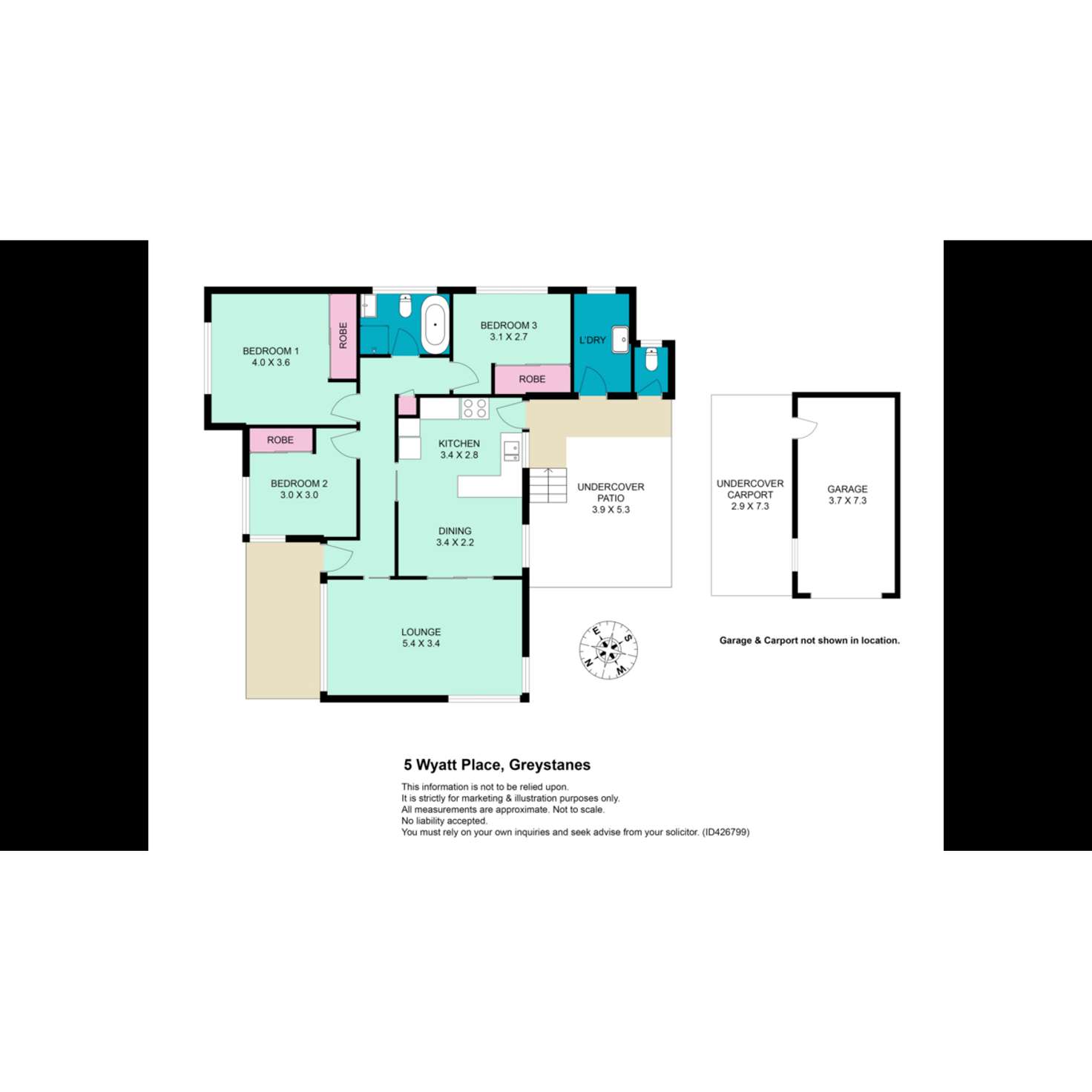 Floorplan of Homely house listing, 5 Wyatt Place, Greystanes NSW 2145