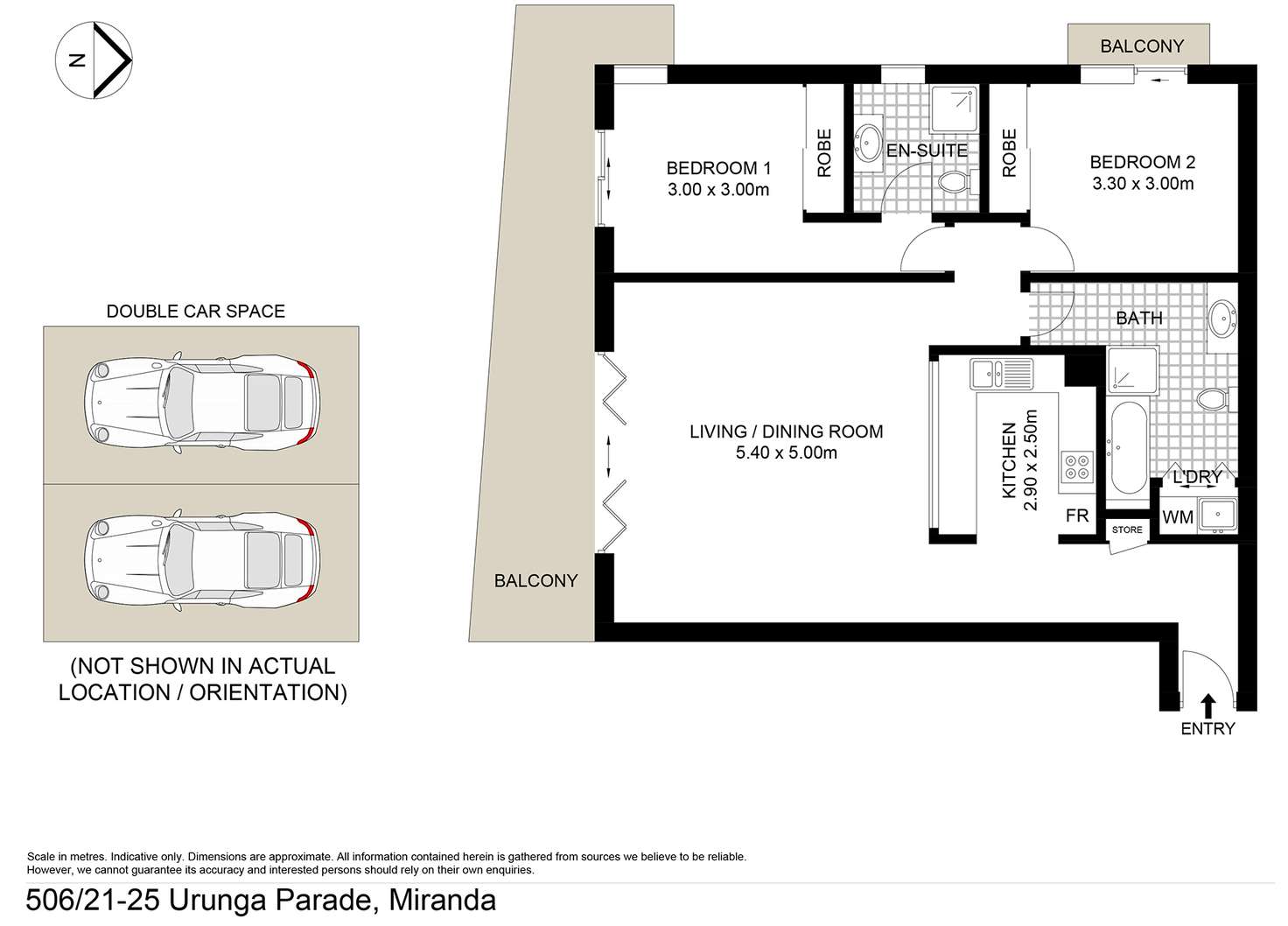 Floorplan of Homely apartment listing, 506/21-25 Urunga Parade, Miranda NSW 2228