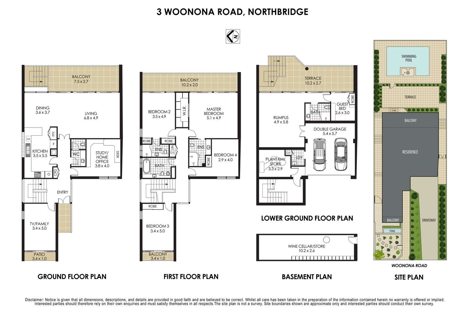 Floorplan of Homely house listing, 3 Woonona Road, Northbridge NSW 2063