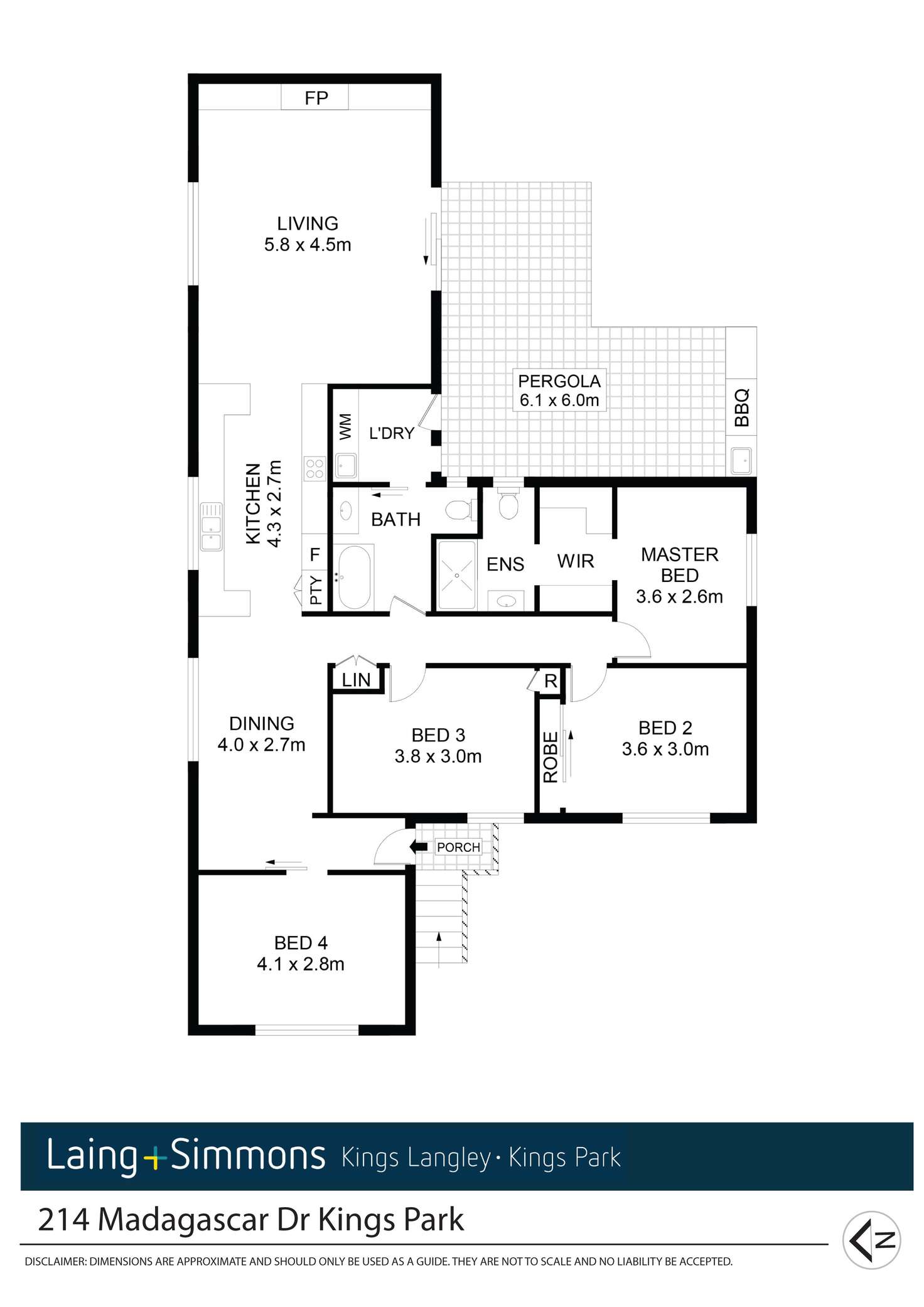 Floorplan of Homely house listing, 214 Madagascar Dr, Kings Park NSW 2148