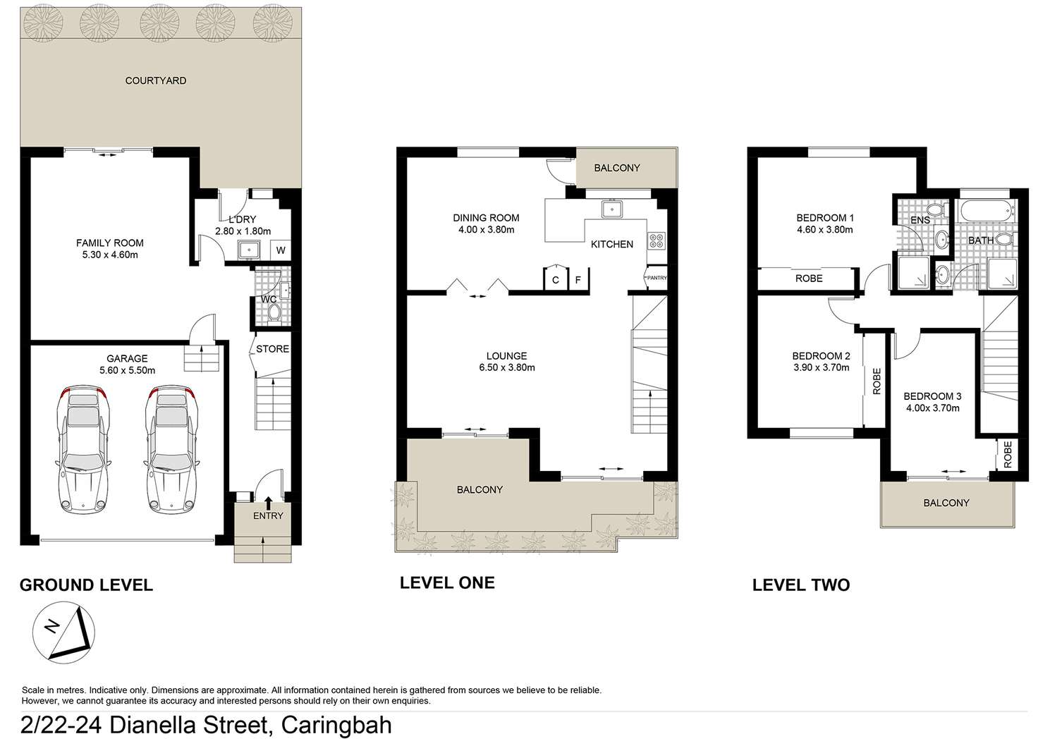 Floorplan of Homely townhouse listing, 2/22-24 Dianella Street, Caringbah NSW 2229