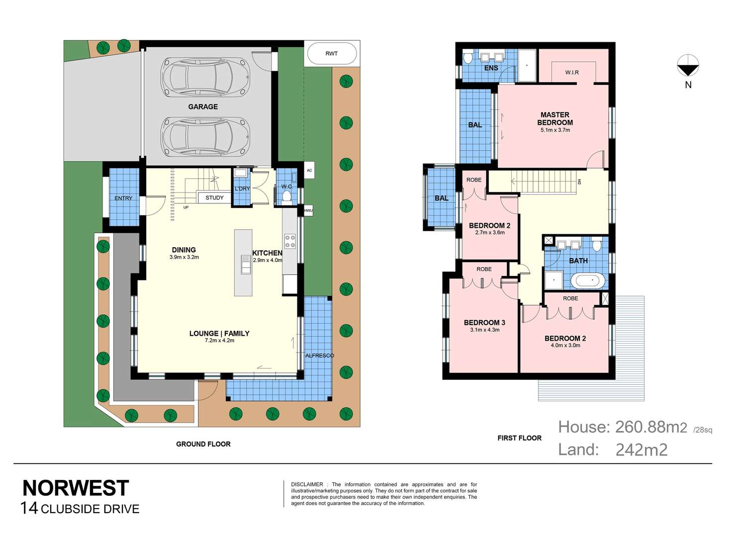 Floorplan of Homely house listing, 14 Clubside Dr, Norwest NSW 2153