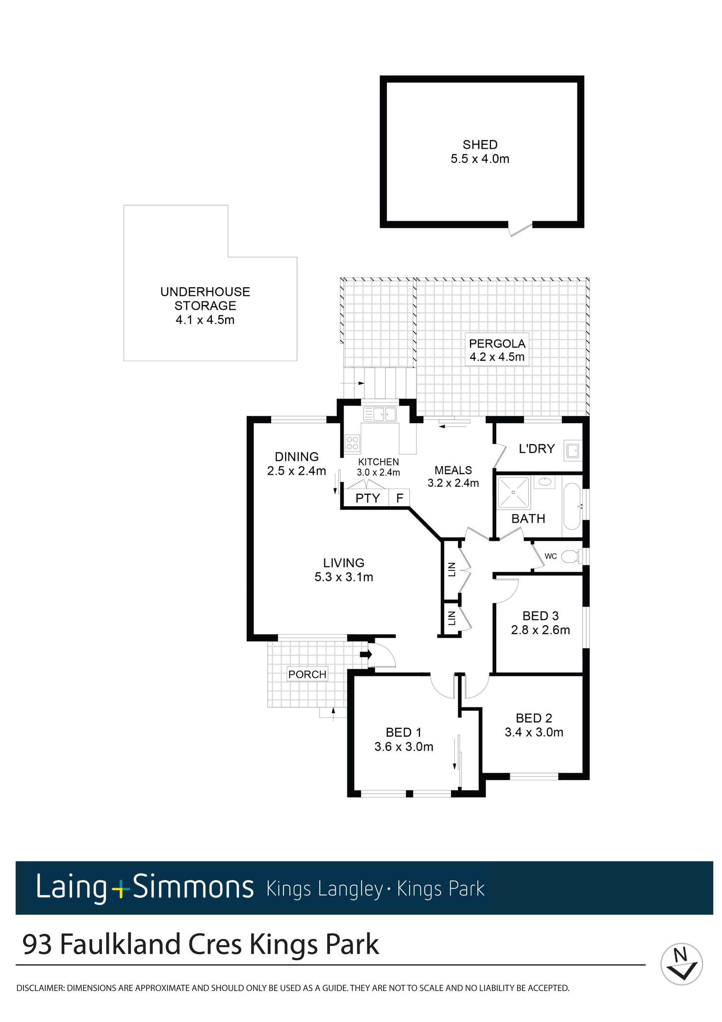 Floorplan of Homely house listing, 93 Faulkland cres, Kings Park NSW 2148