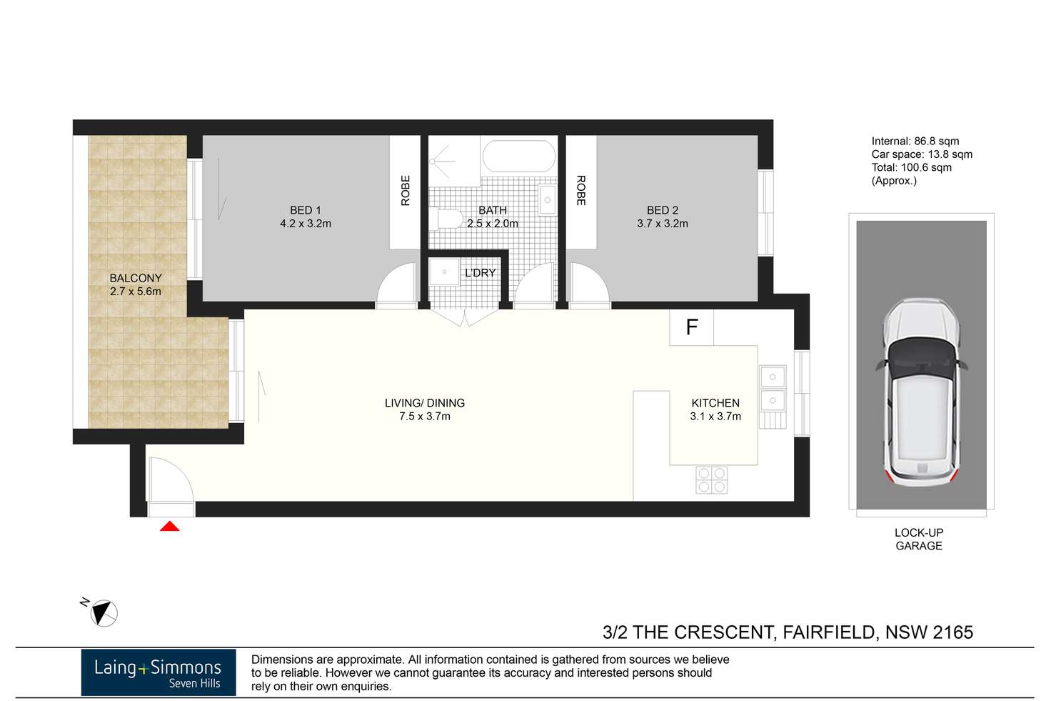 Floorplan of Homely unit listing, Unit 3/2 The Crescent, Fairfield NSW 2165