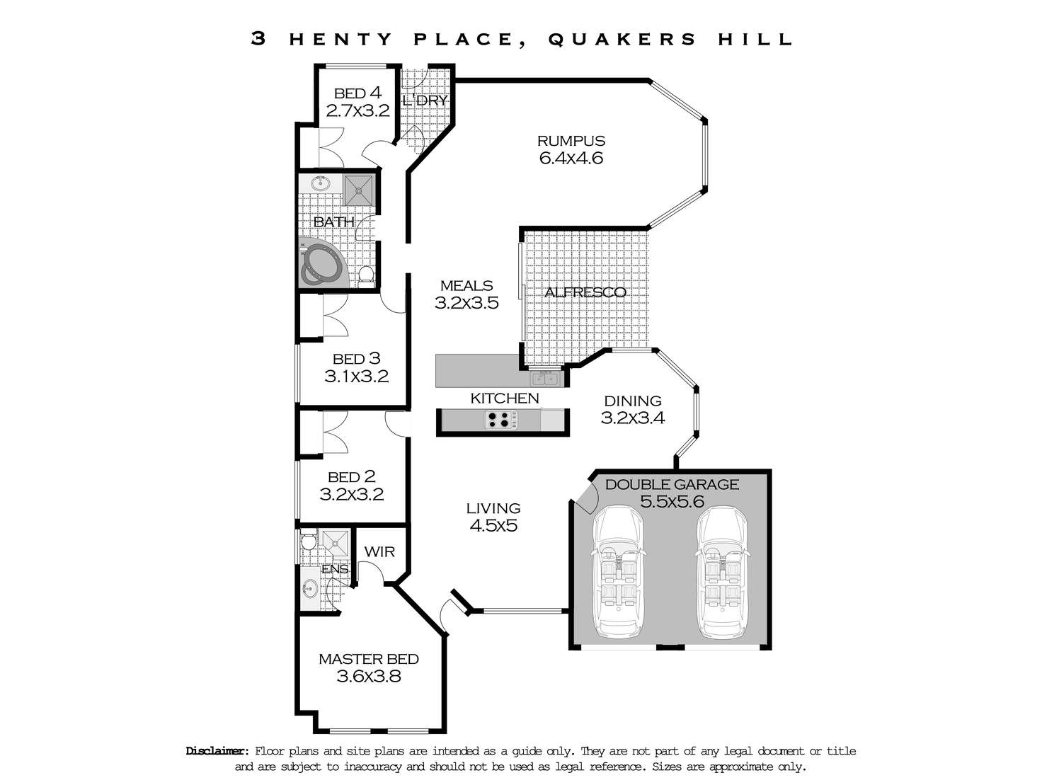 Floorplan of Homely house listing, 3 Henty Place, Quakers Hill NSW 2763