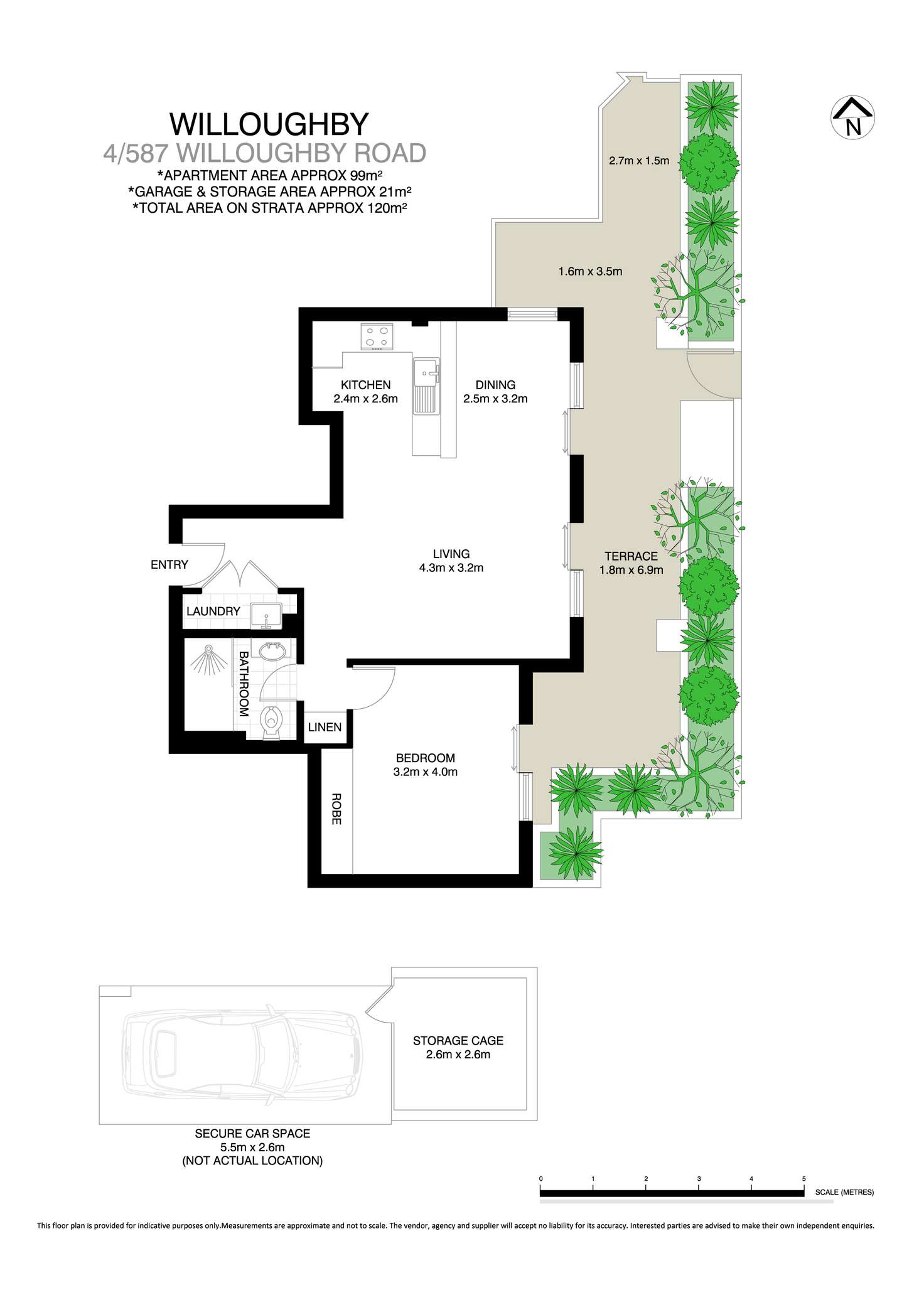 Floorplan of Homely apartment listing, 4/587-589 Willoughby Road, Willoughby NSW 2068