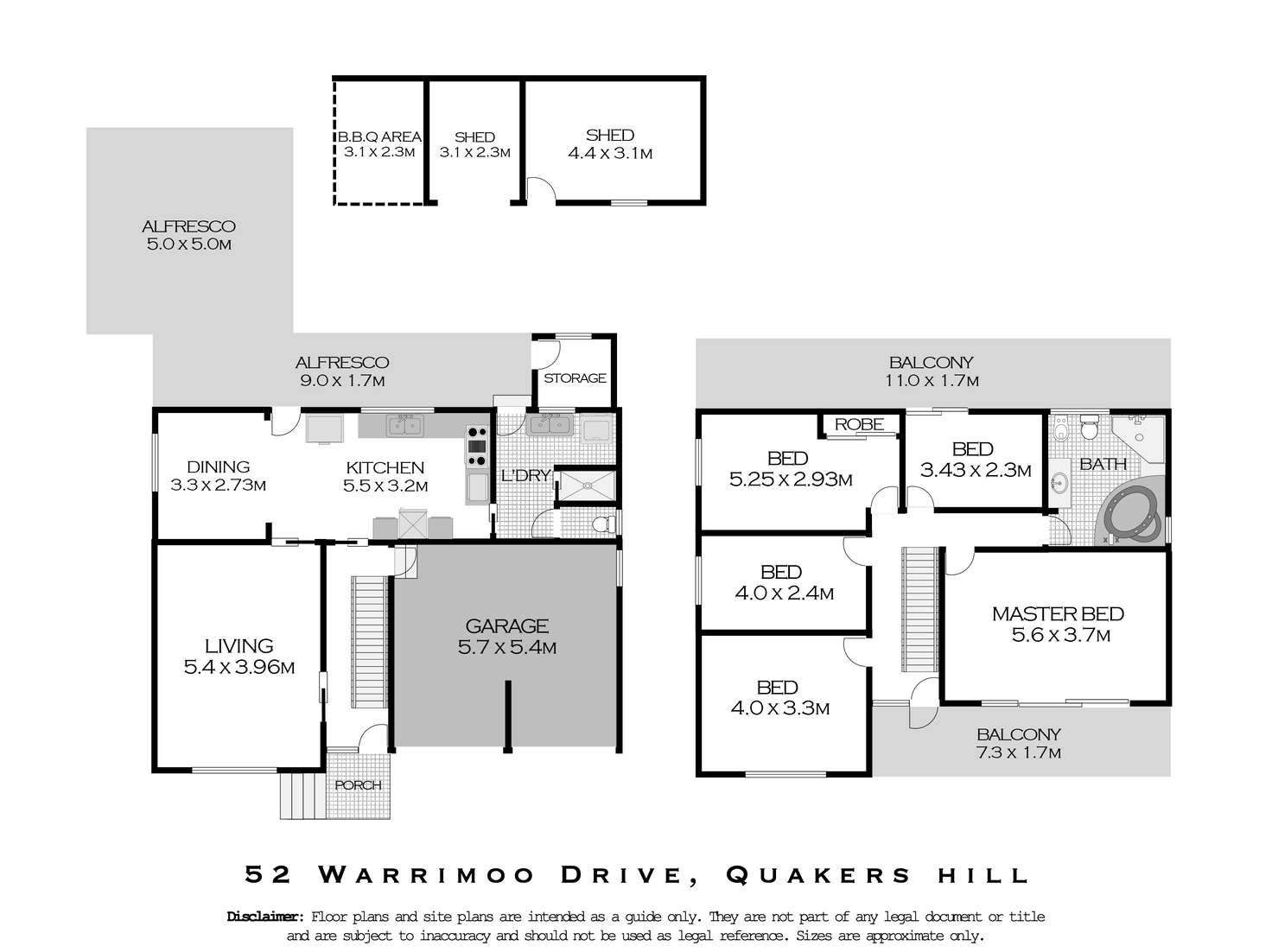 Floorplan of Homely house listing, 52 Warrimoo Drive, Quakers Hill NSW 2763