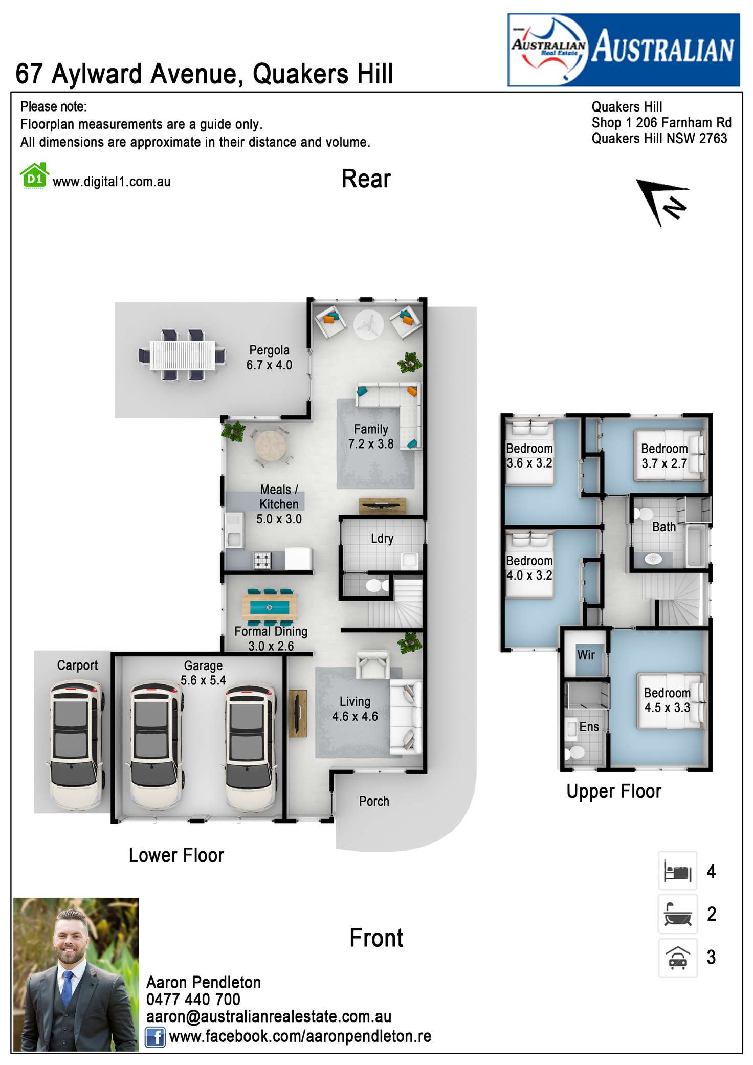 Floorplan of Homely house listing, 67 Aylward Avenue, Quakers Hill NSW 2763