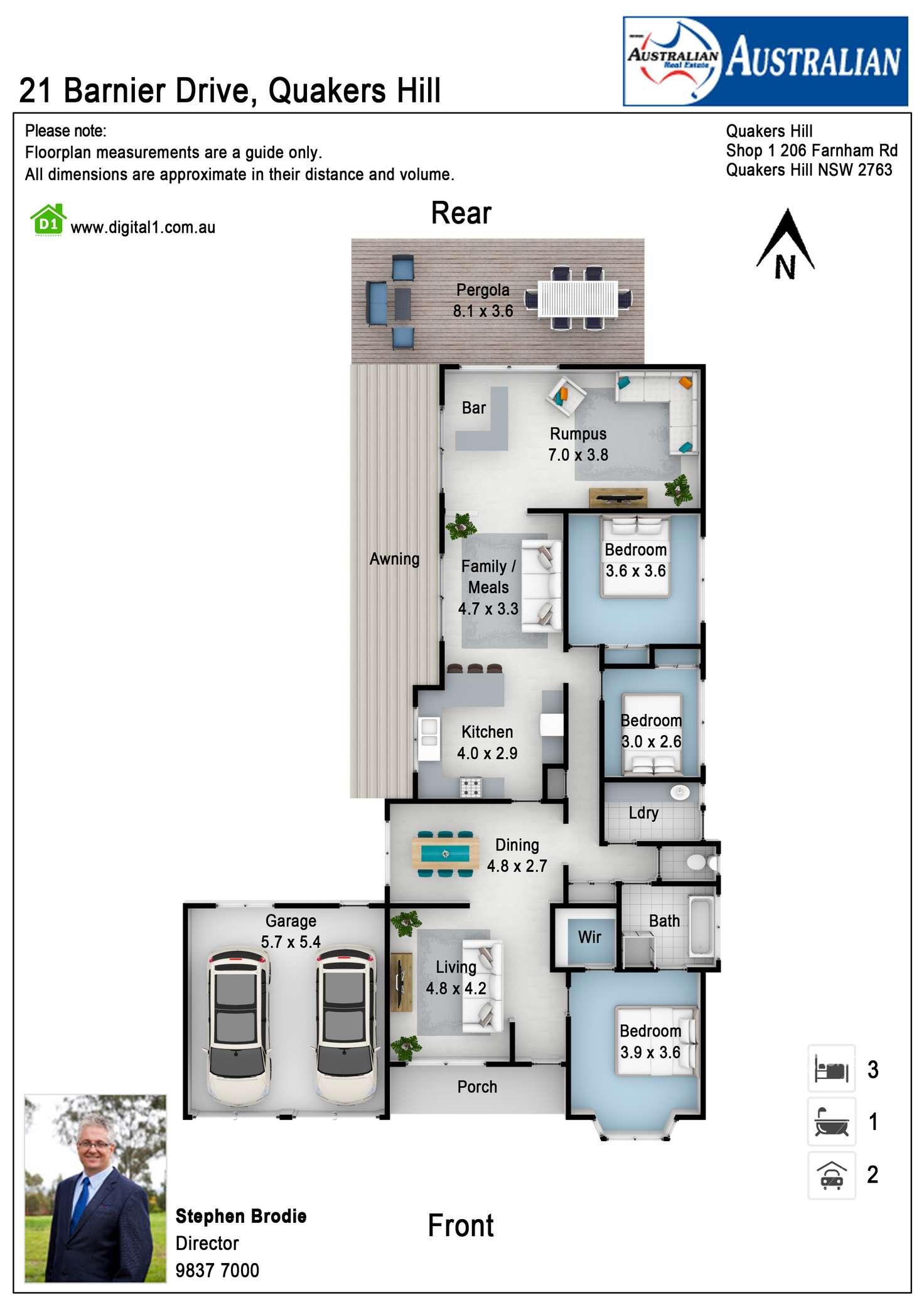 Floorplan of Homely house listing, 21 Barnier Drive, Quakers Hill NSW 2763