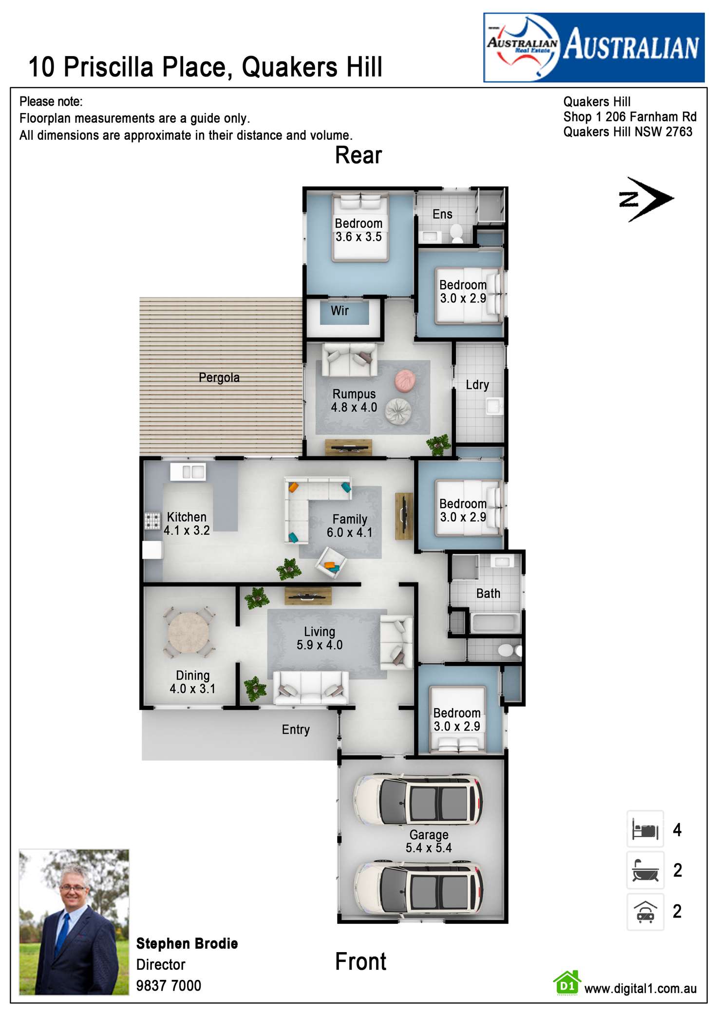 Floorplan of Homely house listing, 10 Priscilla Place, Quakers Hill NSW 2763