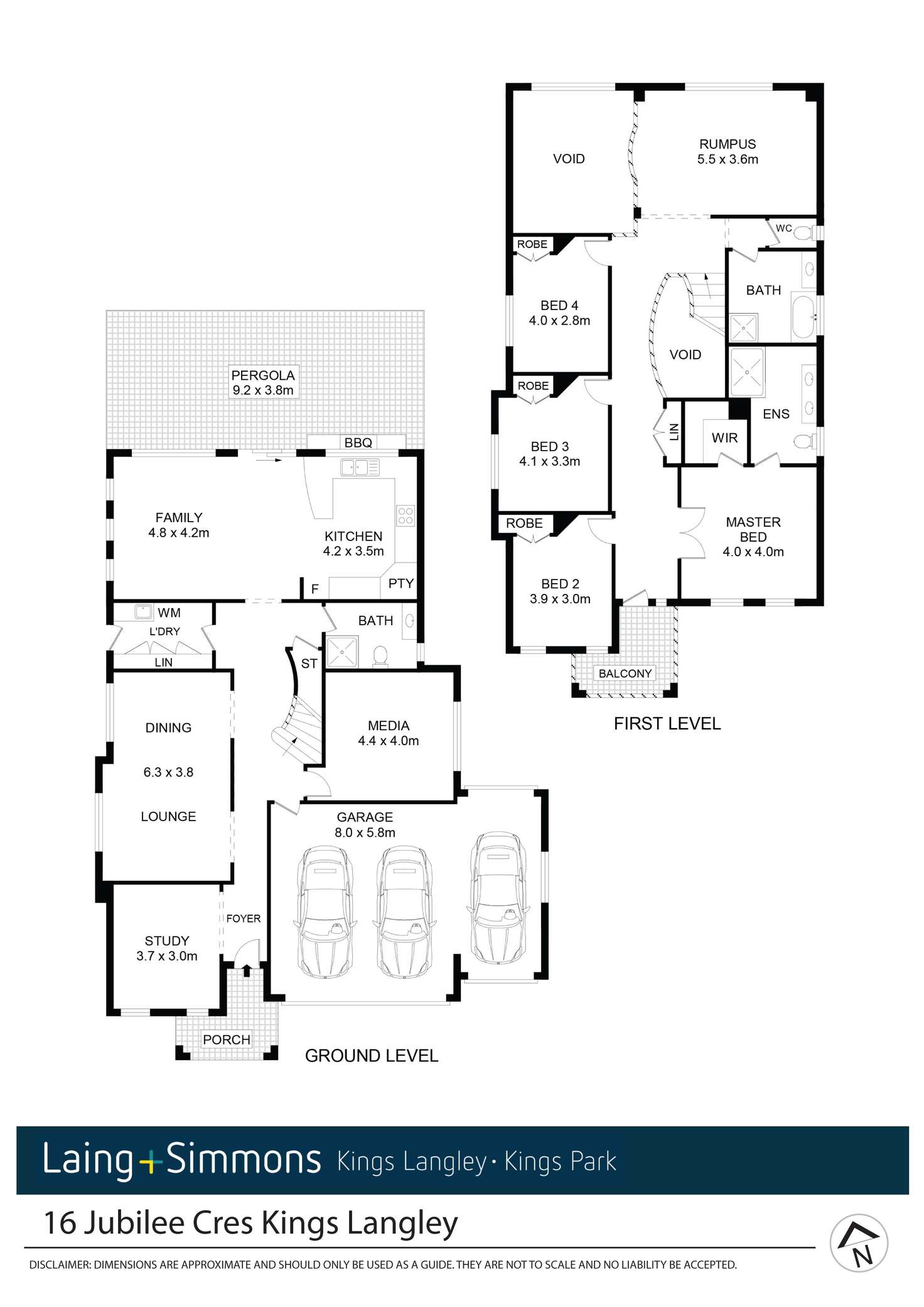 Floorplan of Homely house listing, 16 Jubilee Cl, Kings Langley NSW 2147