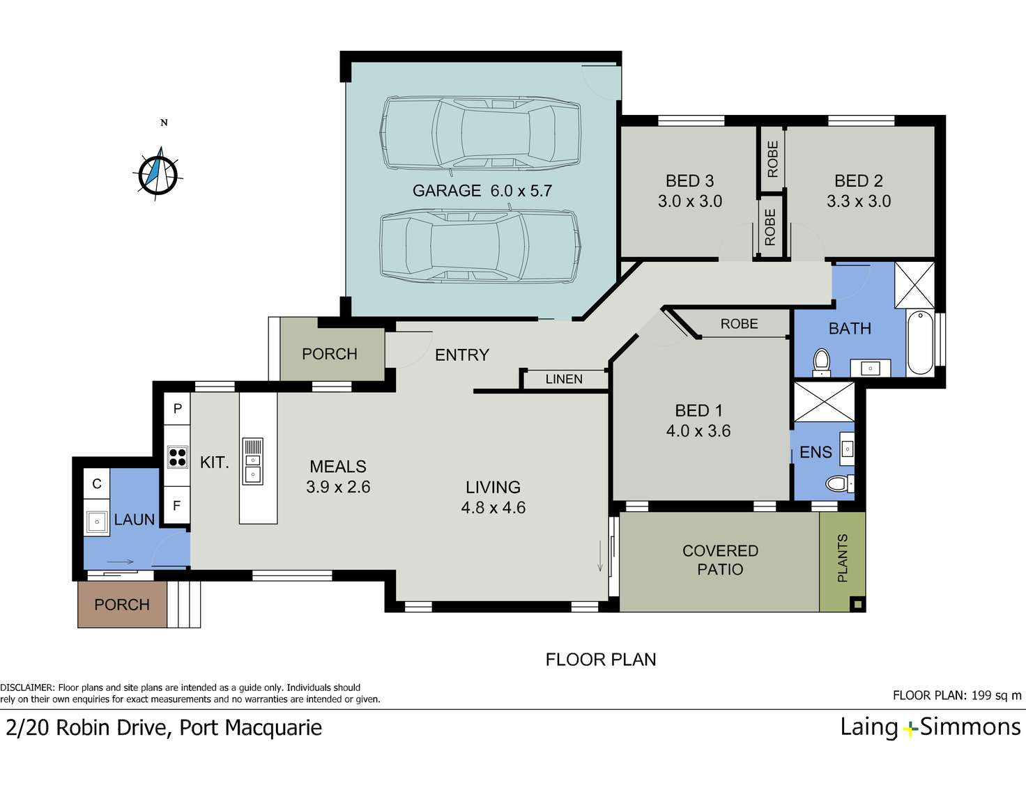 Floorplan of Homely villa listing, 2/20 Robin Drive, Port Macquarie NSW 2444