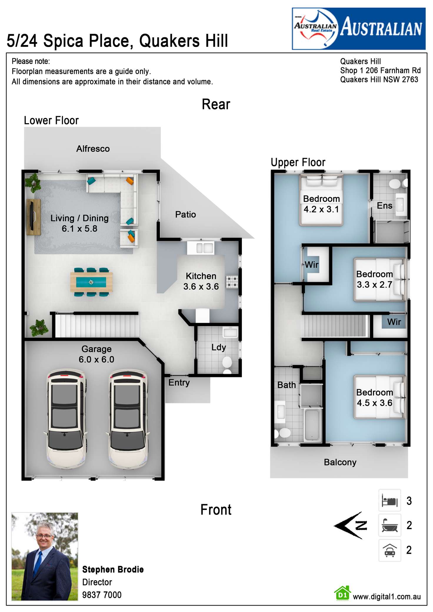 Floorplan of Homely townhouse listing, 5/24 Spica Place, Quakers Hill NSW 2763