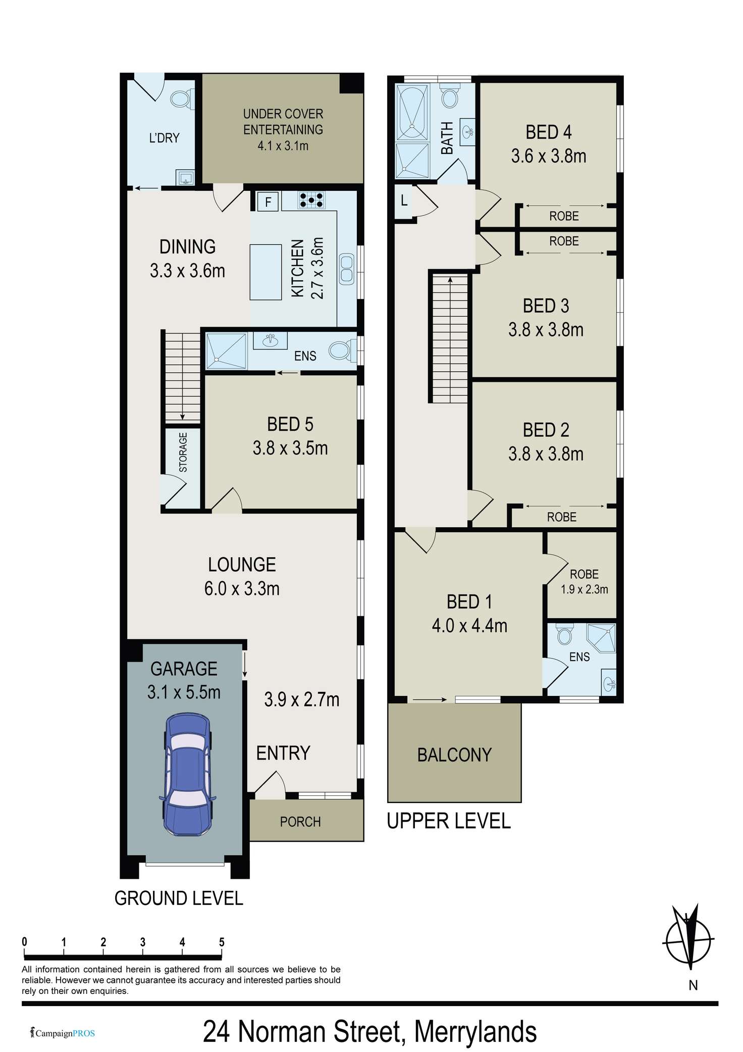 Floorplan of Homely semiDetached listing, 24 Norman Street, Merrylands NSW 2160