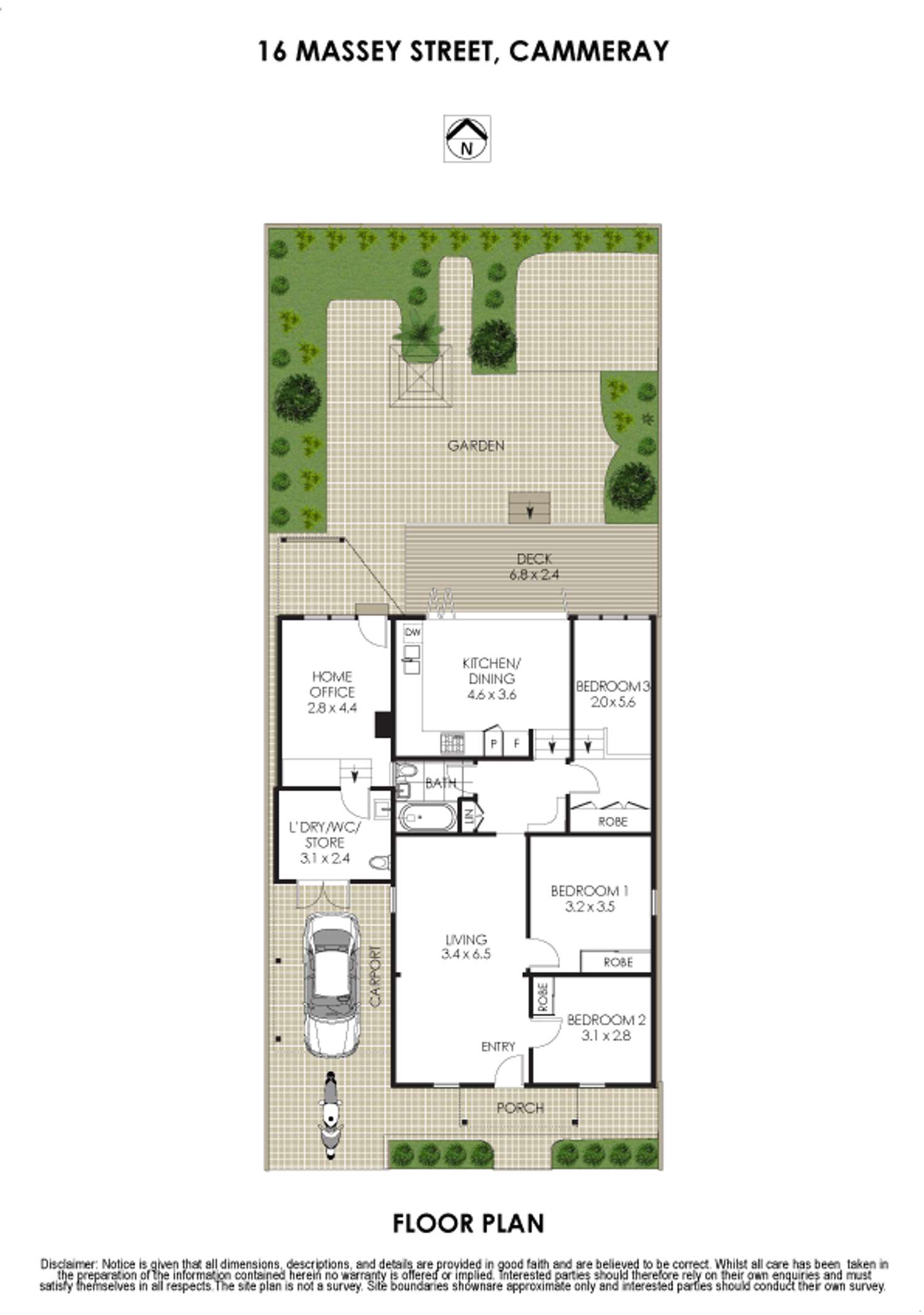 Floorplan of Homely house listing, 16 Massey Street, Cammeray NSW 2062