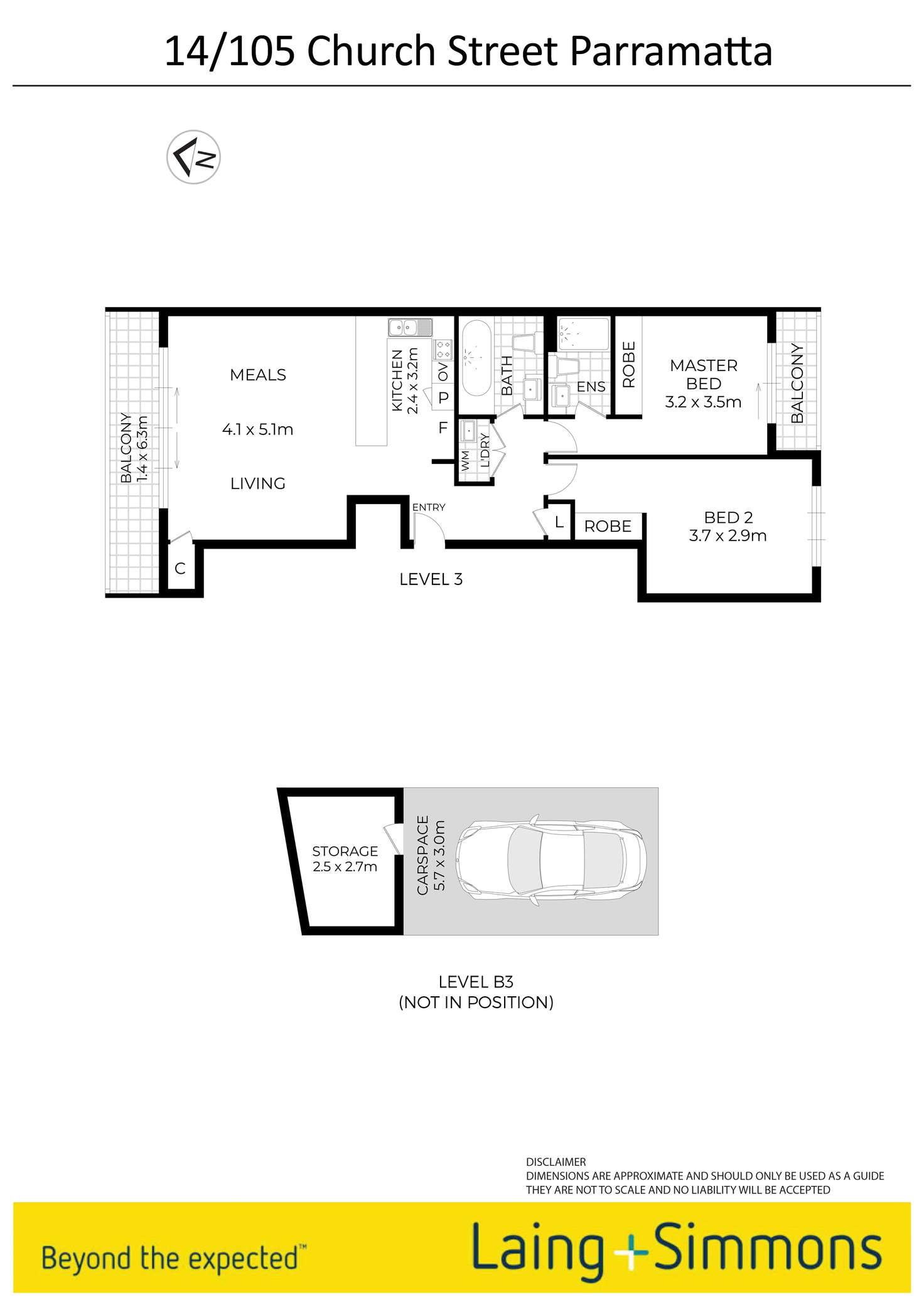 Floorplan of Homely unit listing, 14/105-107 Church Street, Parramatta NSW 2150