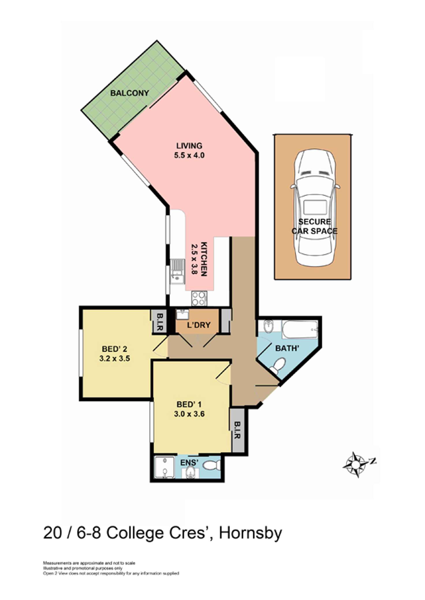 Floorplan of Homely apartment listing, 20/6-8 College Crescent, Hornsby NSW 2077