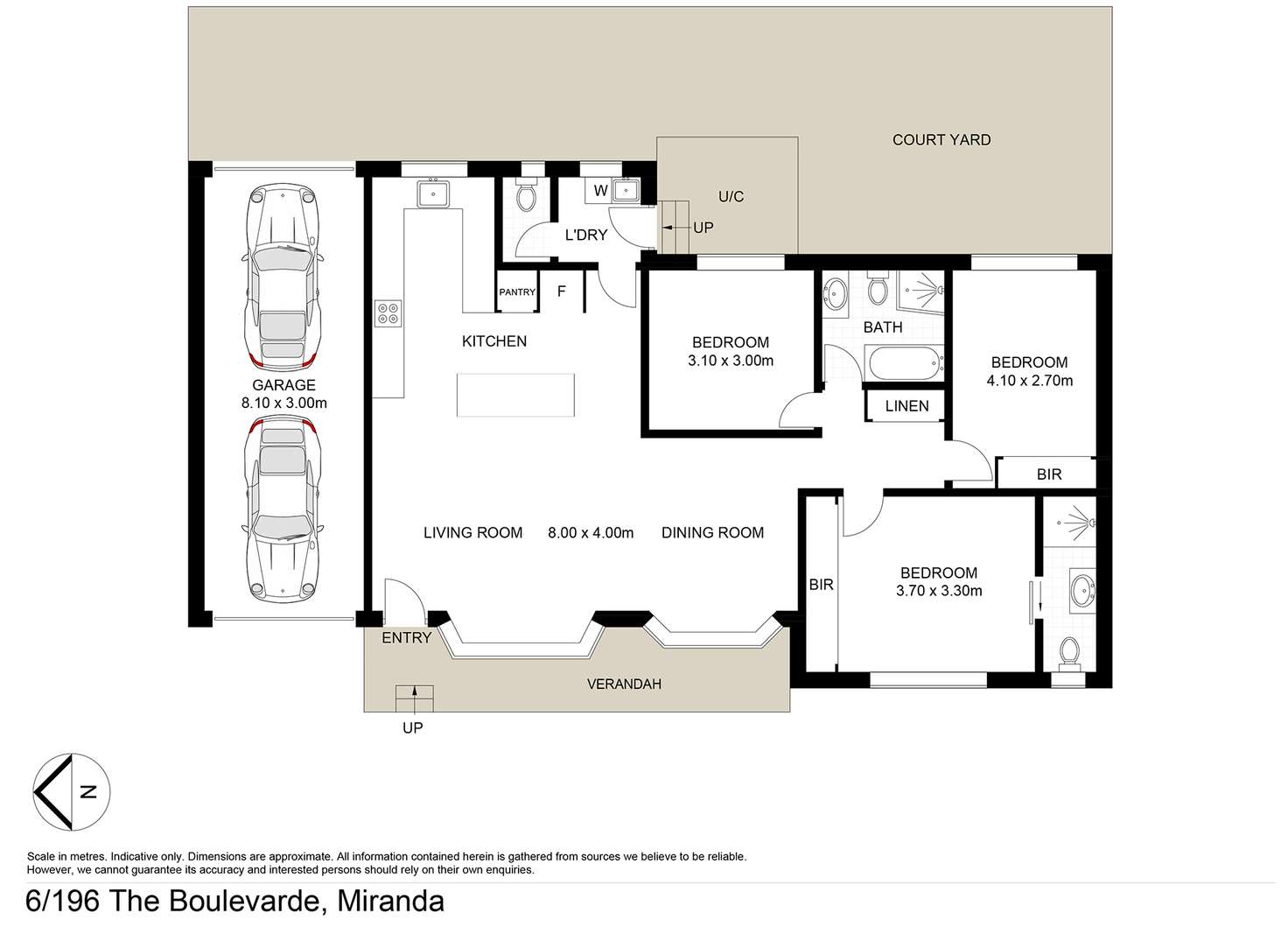 Floorplan of Homely villa listing, 6/196-198 The Boulevarde, Miranda NSW 2228
