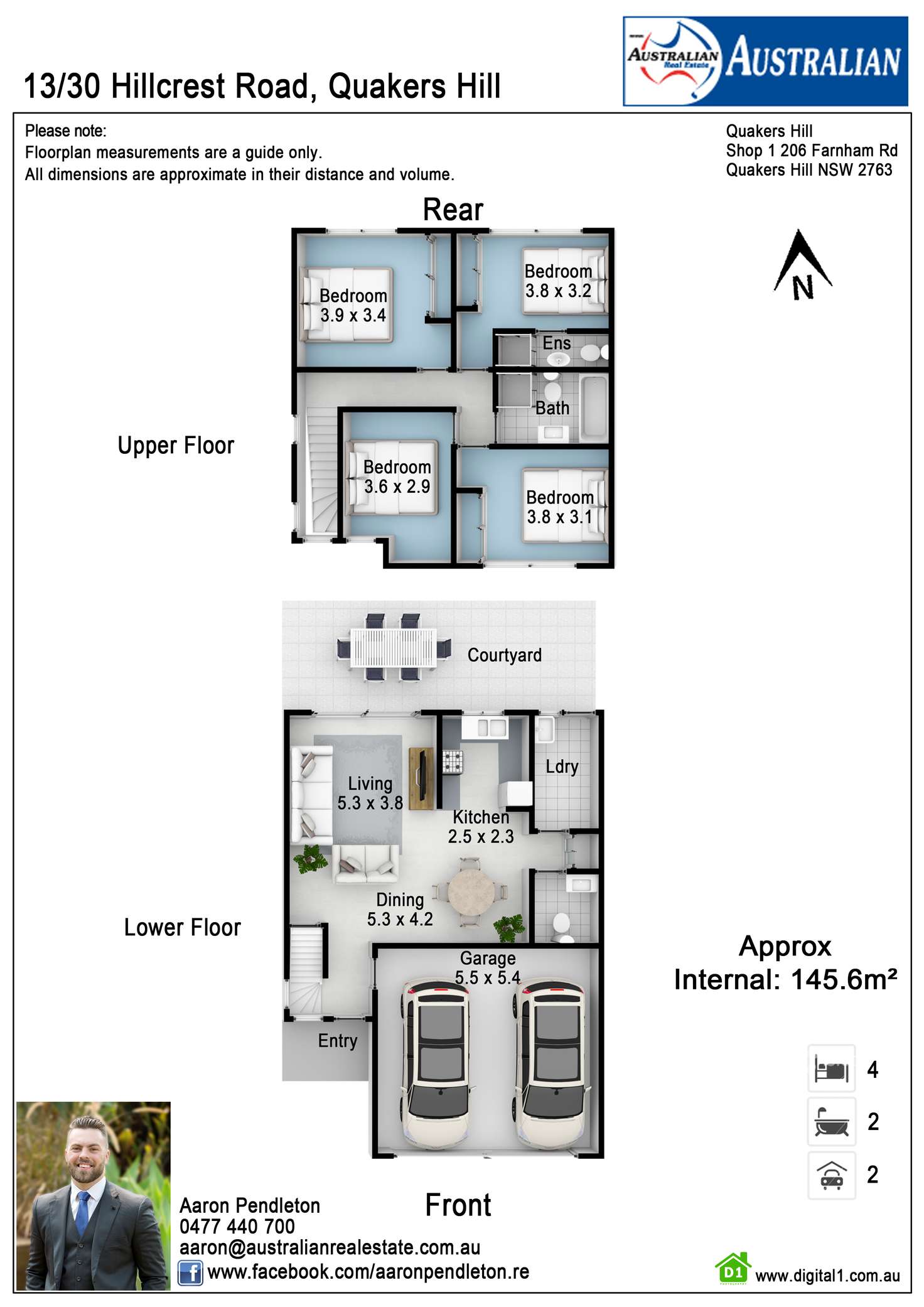 Floorplan of Homely townhouse listing, 13/30 Hillcrest Road, Quakers Hill NSW 2763