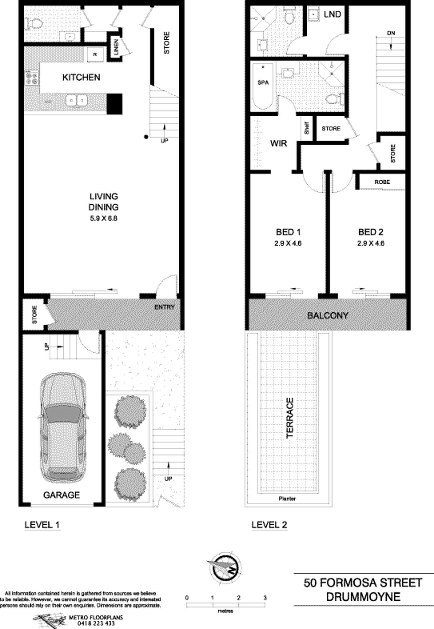 Floorplan of Homely townhouse listing, 50 Formosa Street, Drummoyne NSW 2047