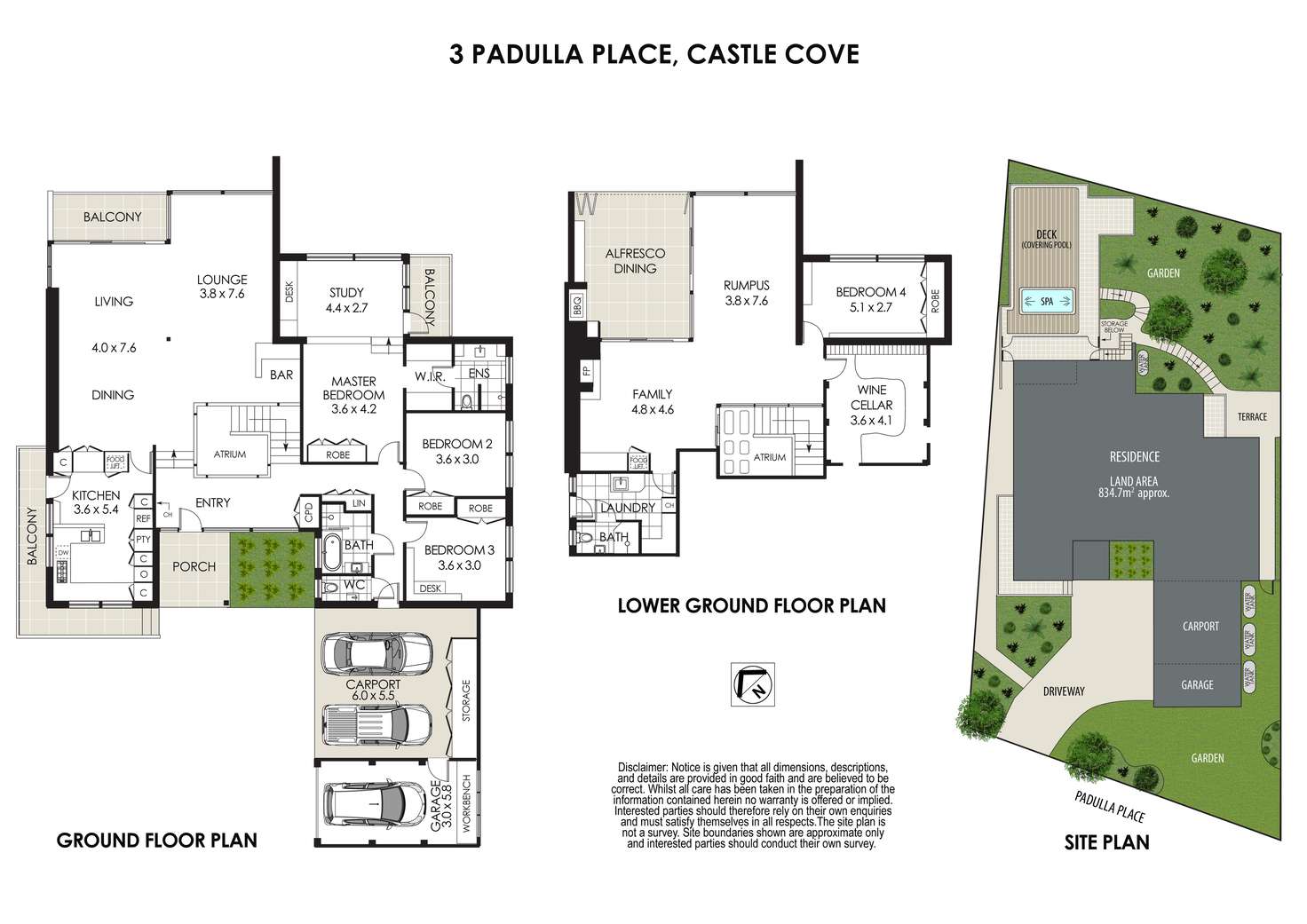 Floorplan of Homely house listing, 3 Padulla Place, Castle Cove NSW 2069