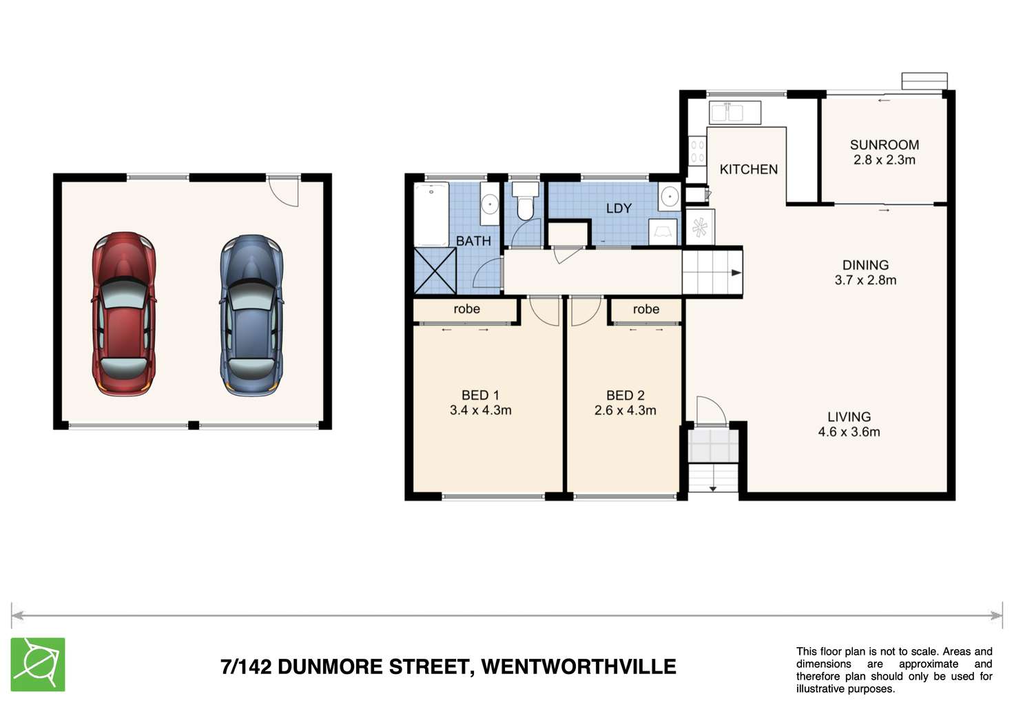 Floorplan of Homely townhouse listing, 7/142 Dunmore Street, Wentworthville NSW 2145