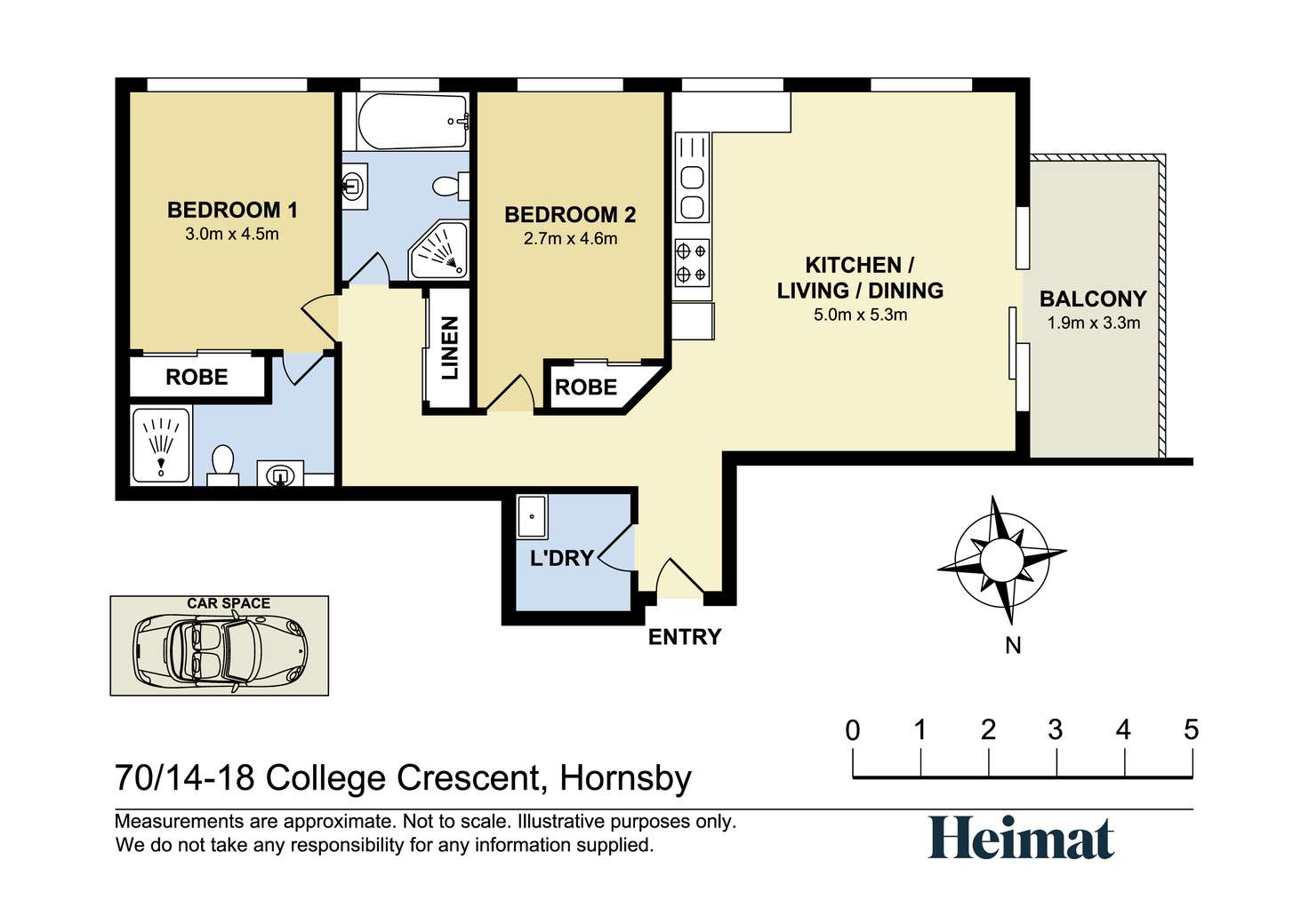 Floorplan of Homely apartment listing, 70/14-18 College Crescent, Hornsby NSW 2077