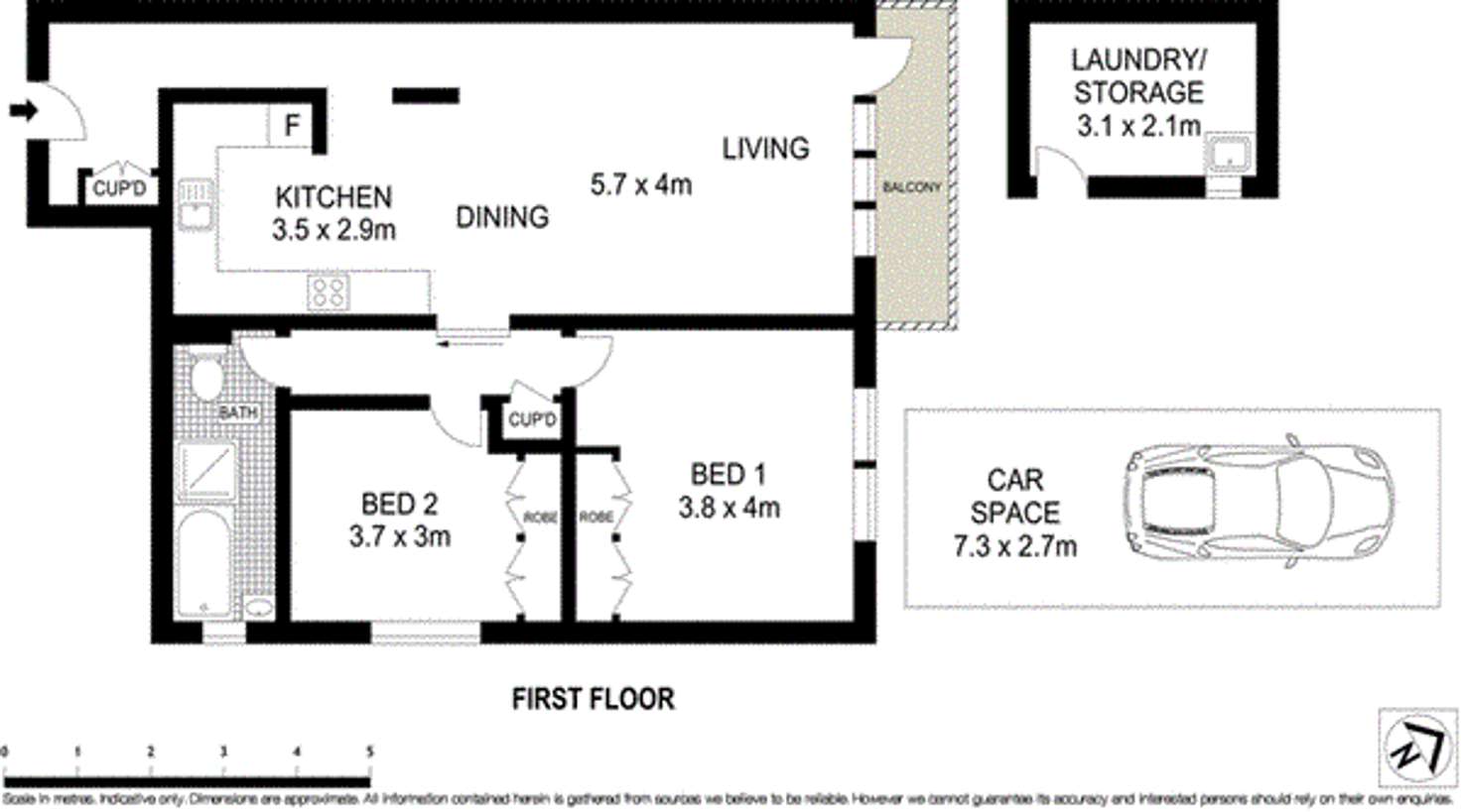 Floorplan of Homely unit listing, 8/16 Church Street, Hunters Hill NSW 2110