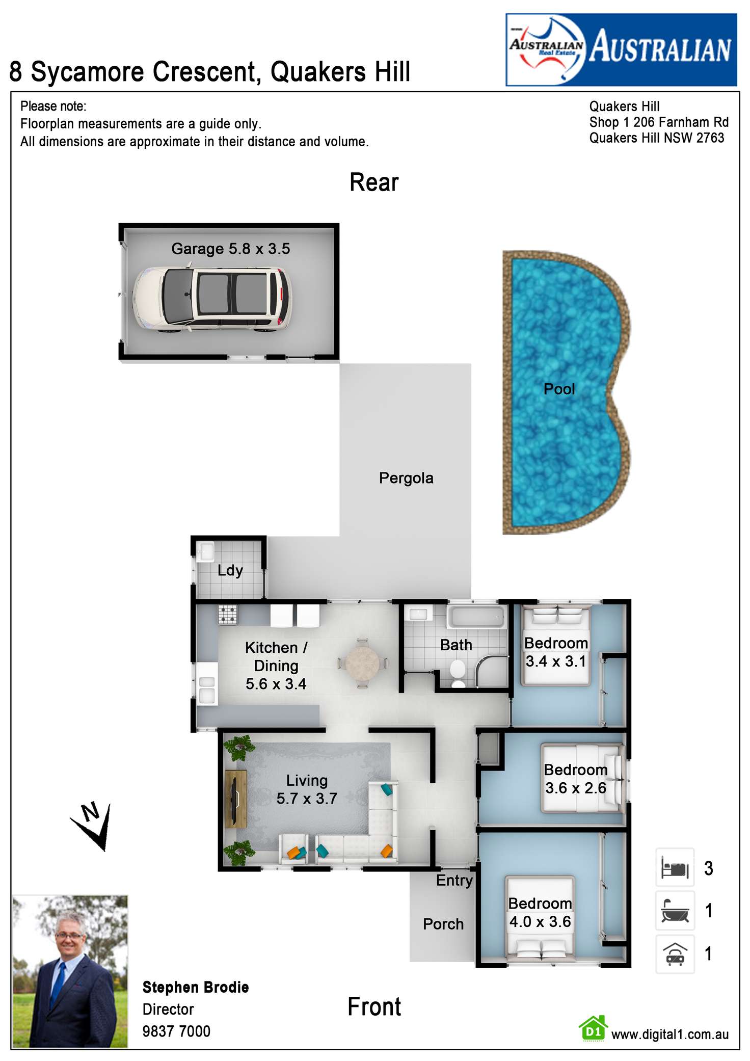 Floorplan of Homely house listing, 8 Sycamore Crescent, Quakers Hill NSW 2763