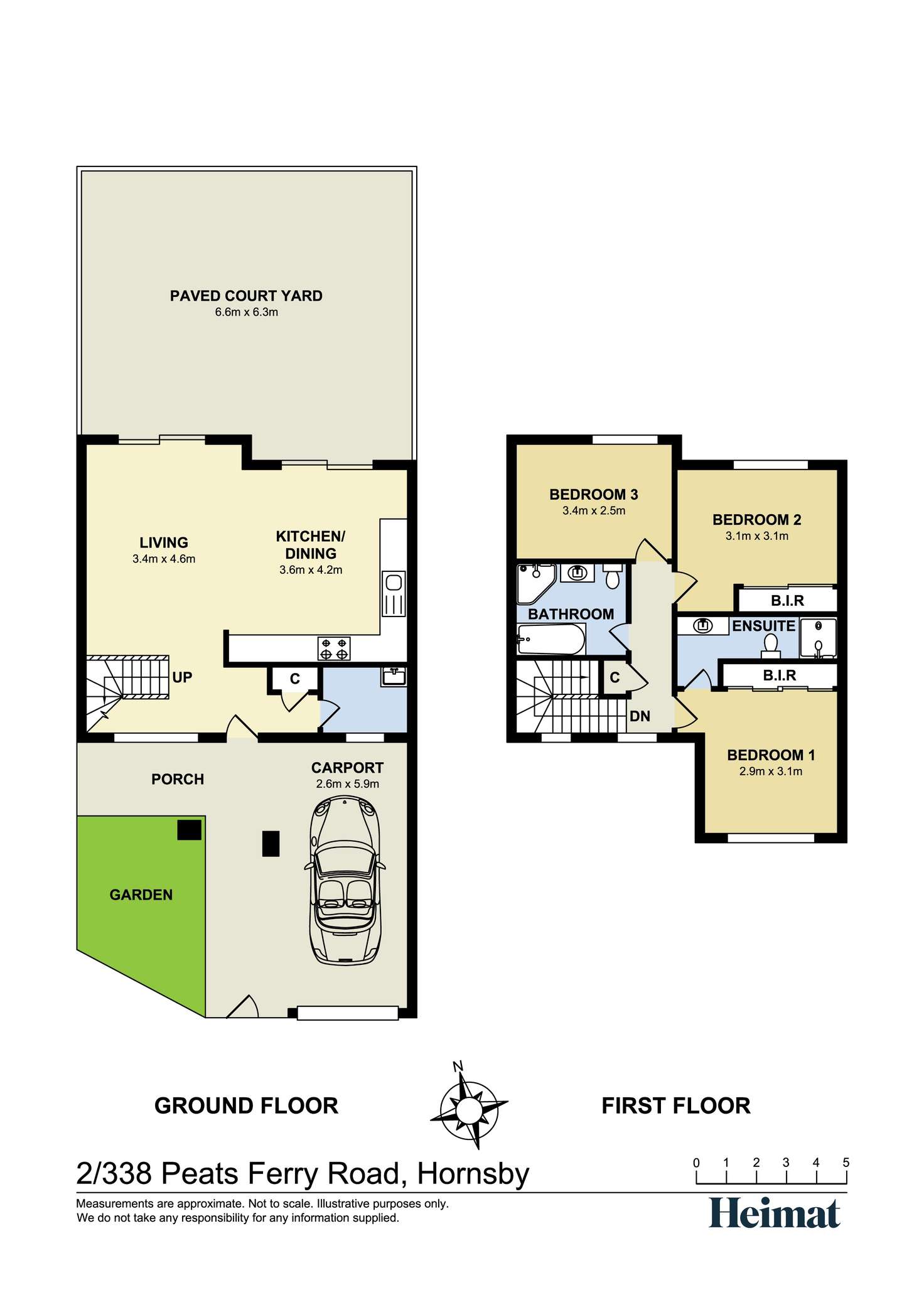 Floorplan of Homely townhouse listing, 2/336-340 Peats Ferry Road, Hornsby NSW 2077